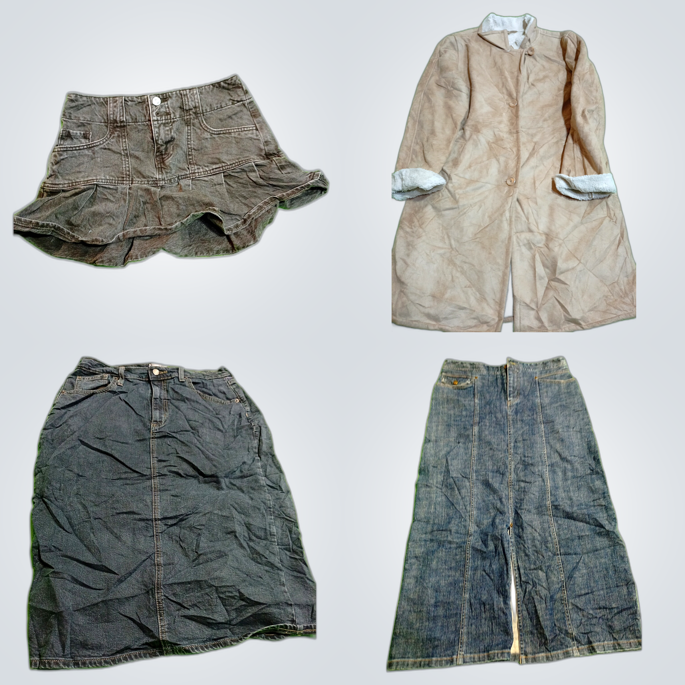 Pacote de Saia Jeans: Conjunto de 7 Peças com Saia..