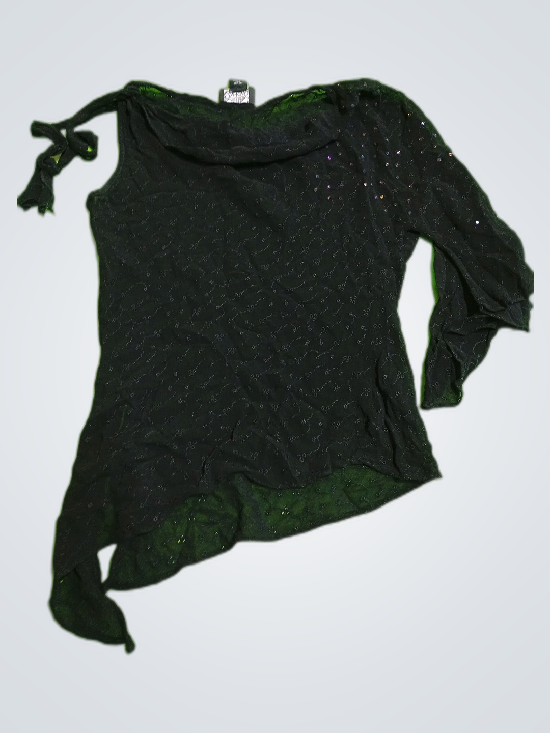 Top nero senza spalline