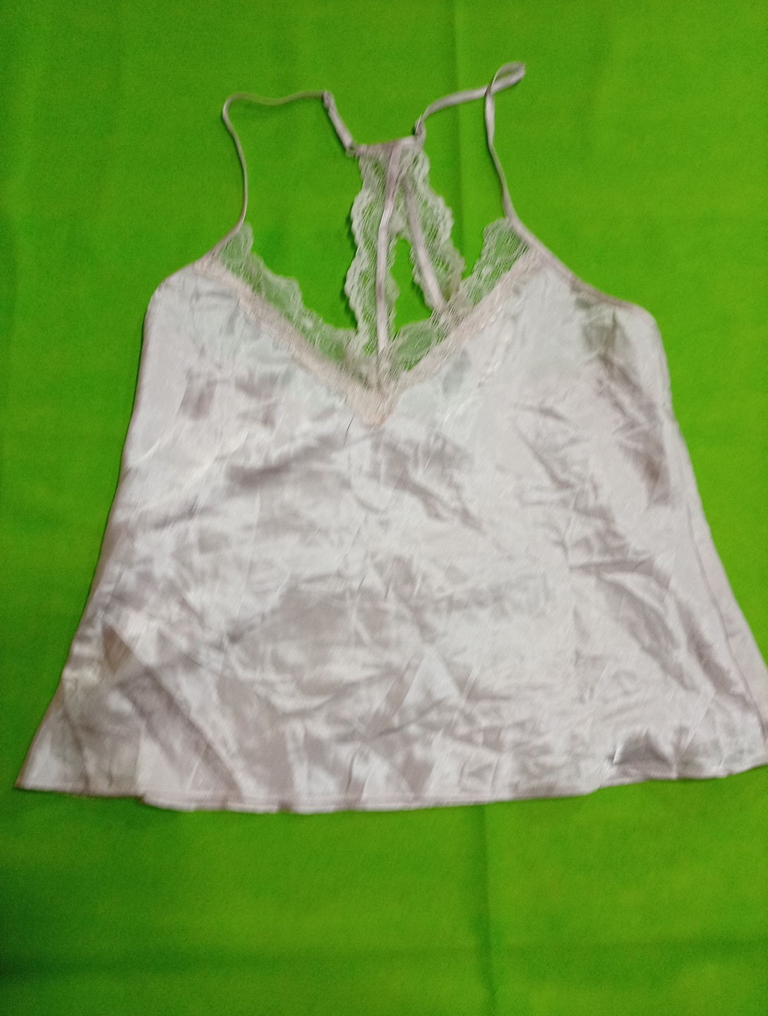 Canotta con bordino in pizzo rosa