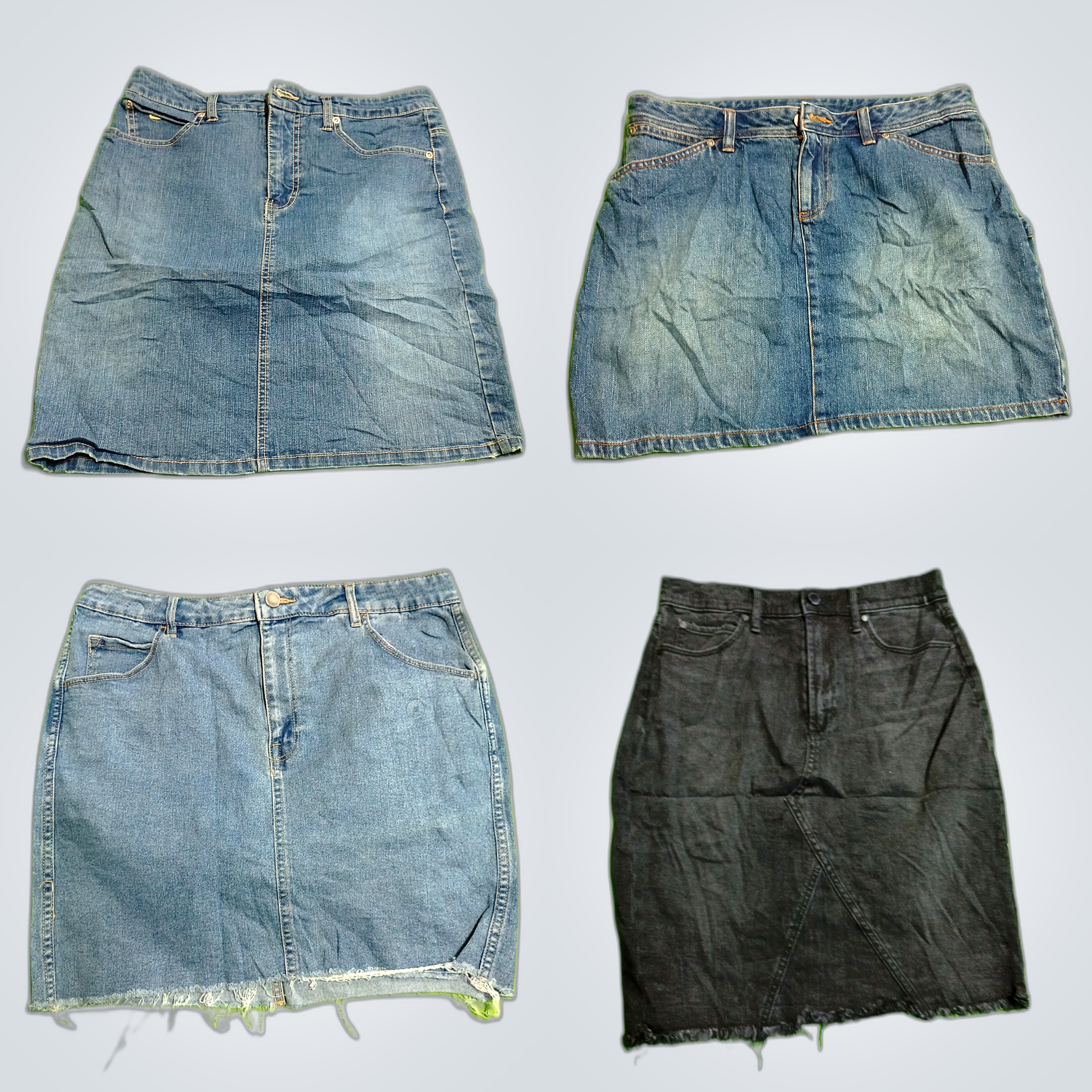 Conjunto de Saia Jeans - Mistura de 7 Peças de sai..