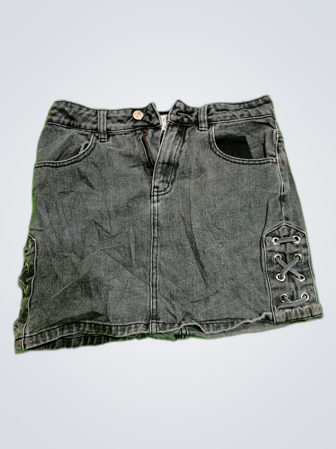 PACSUN Grauer Jeansrock