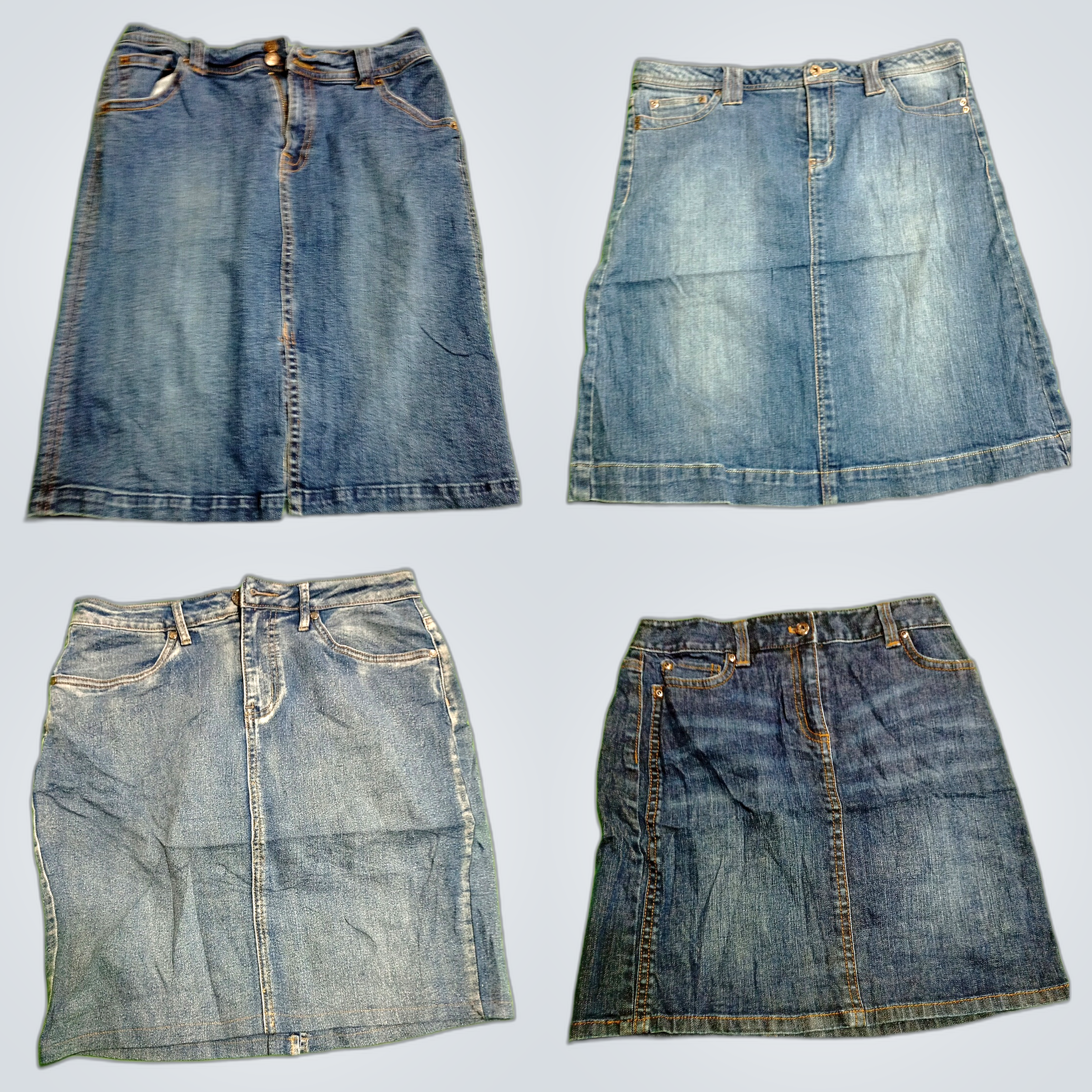 Denim Skirt Bundle - 7 Mini Skirts from Bisou Biso..