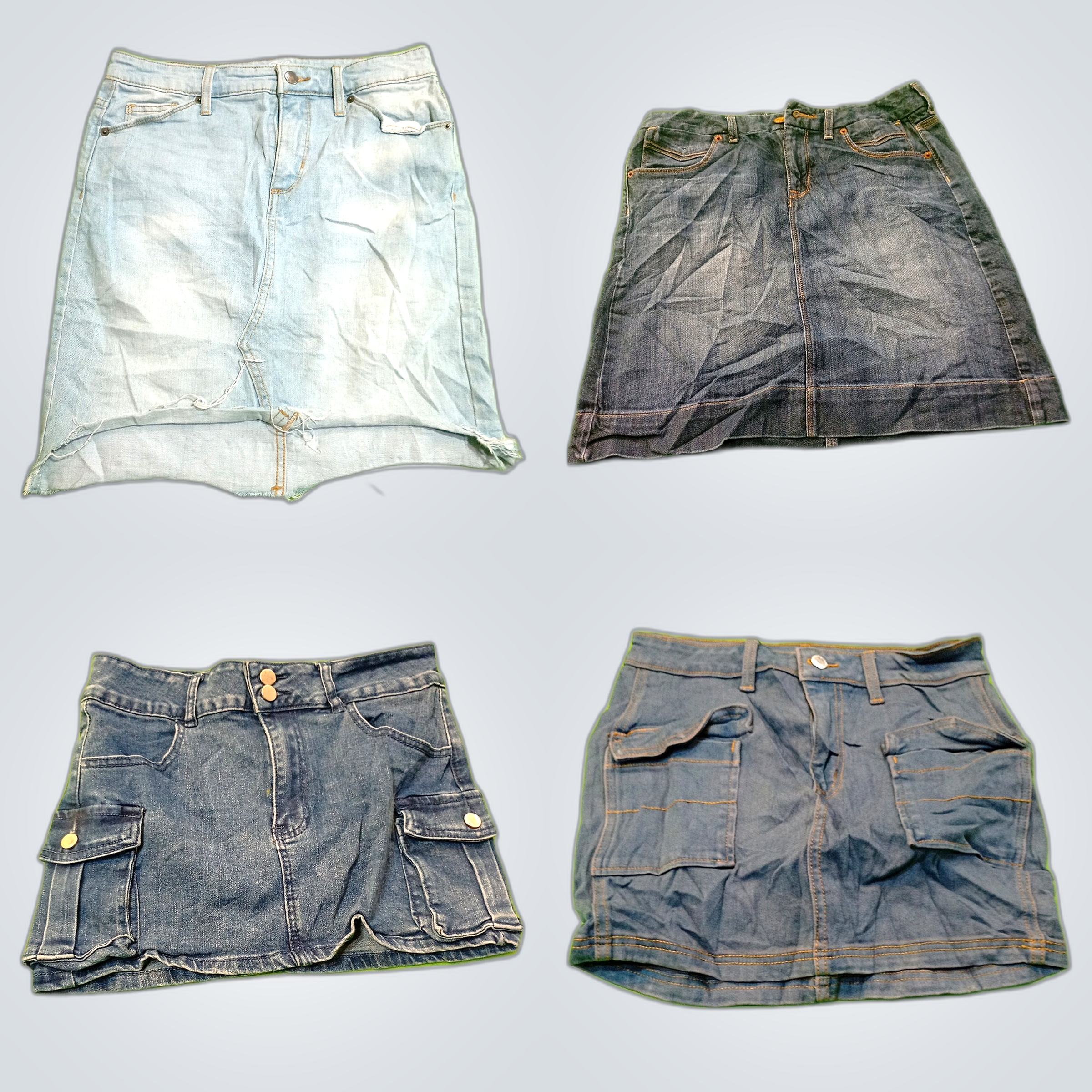 Ensemble de jupes en denim légèrement utilisées JA..