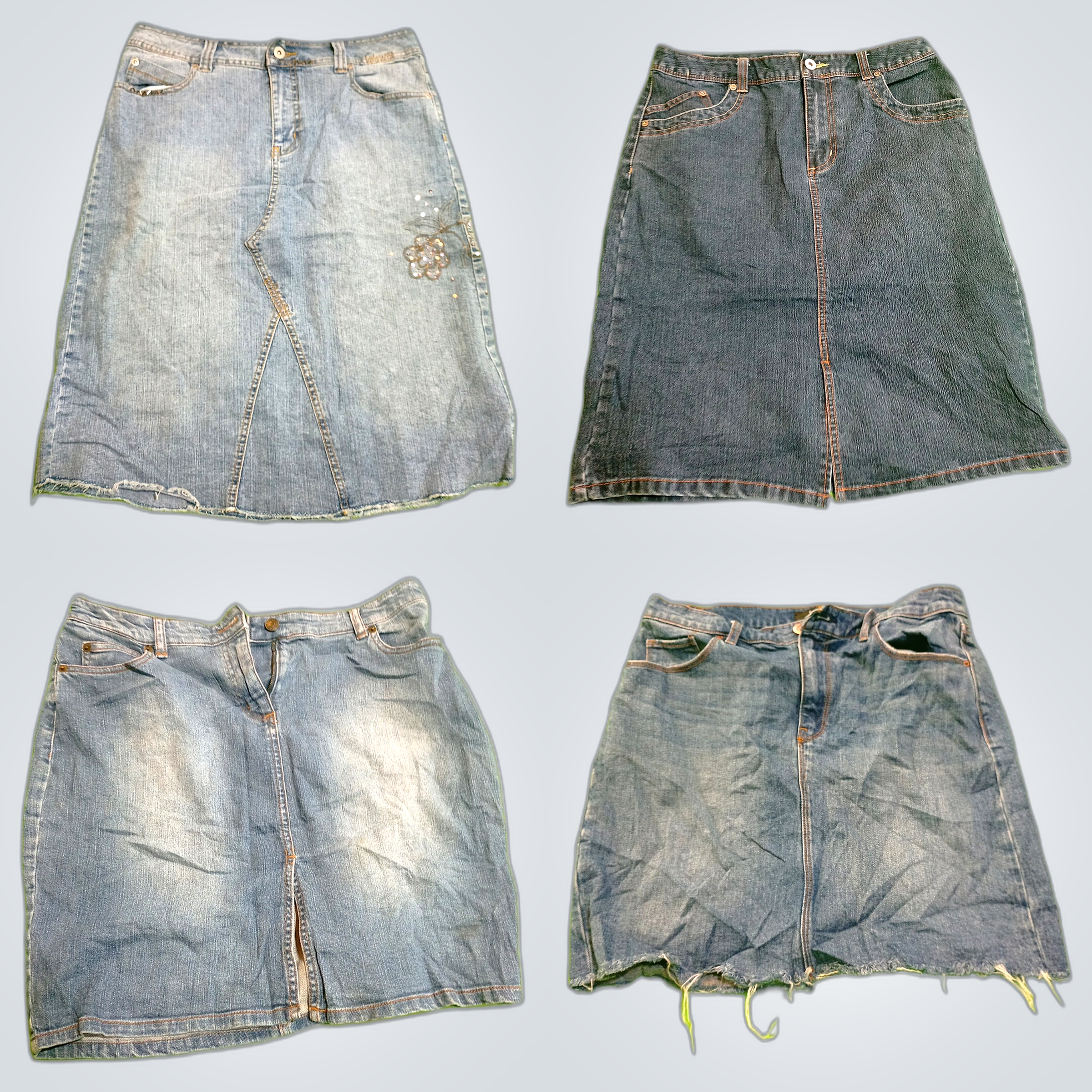 Gently Used Denim Skirt Bundle - Lilu, Faded Glory..