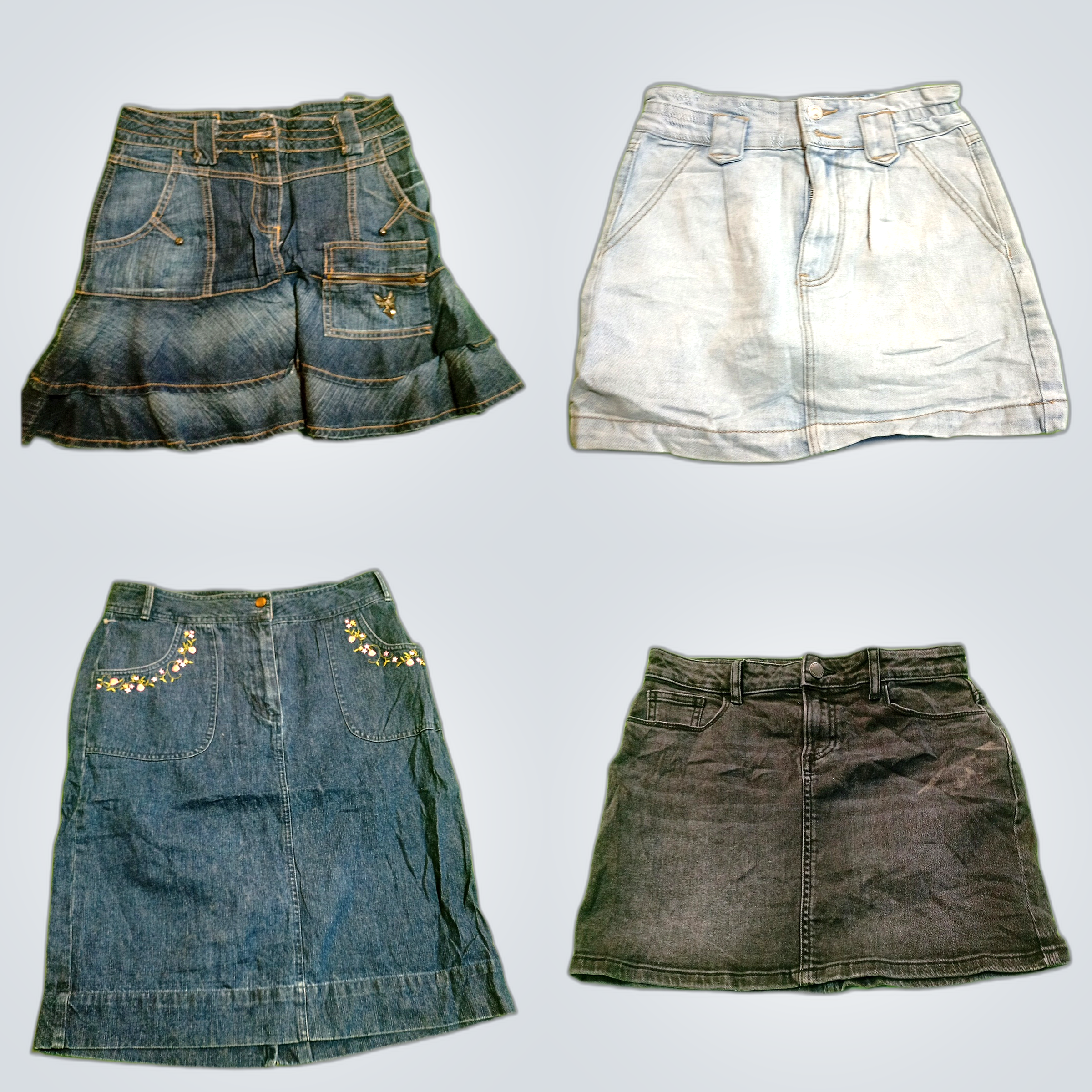 Lot de 7 jupes en denim de créateurs Calvin Klein ..