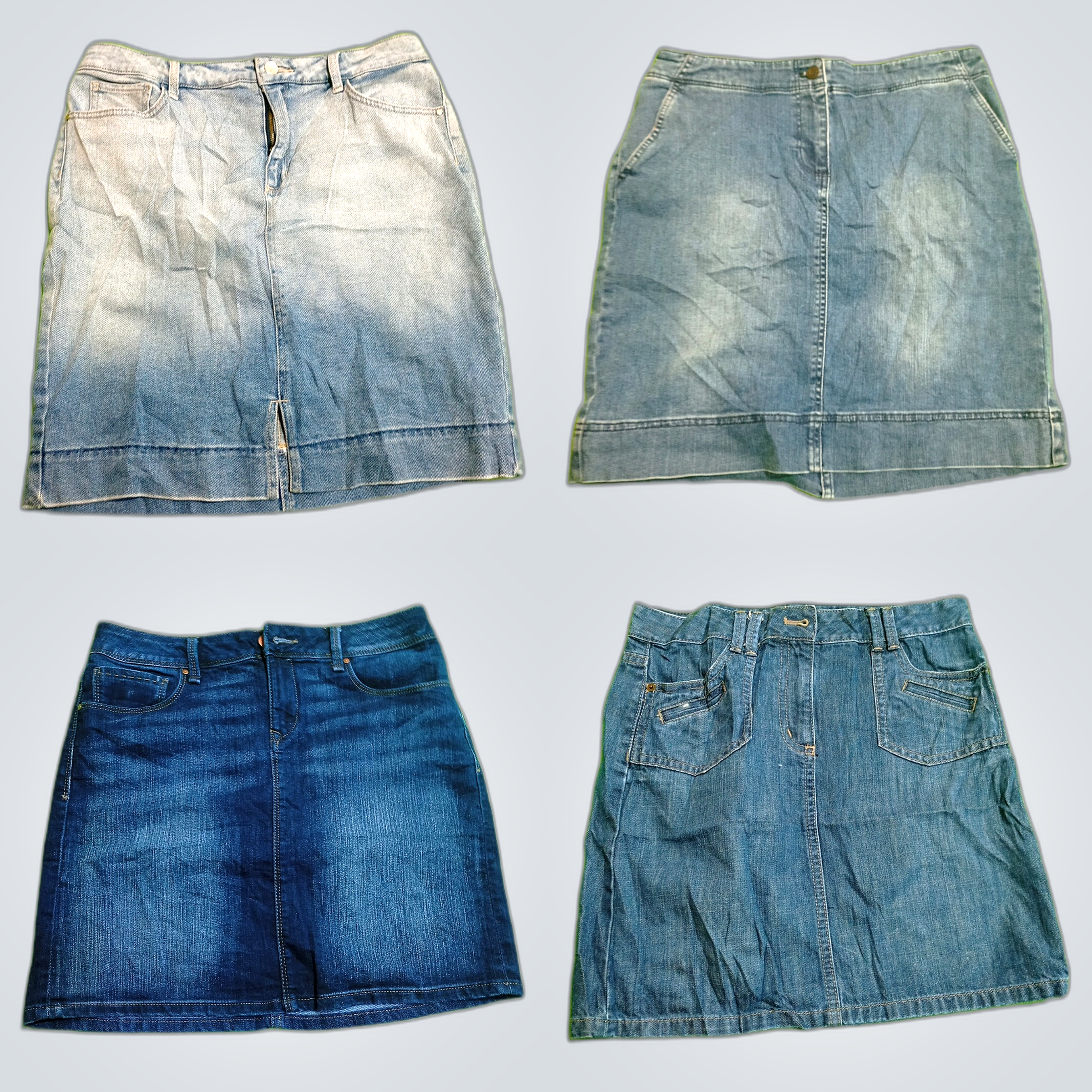 Gently Used Denim Skirt Bundle Muad Julie Brown Ma..