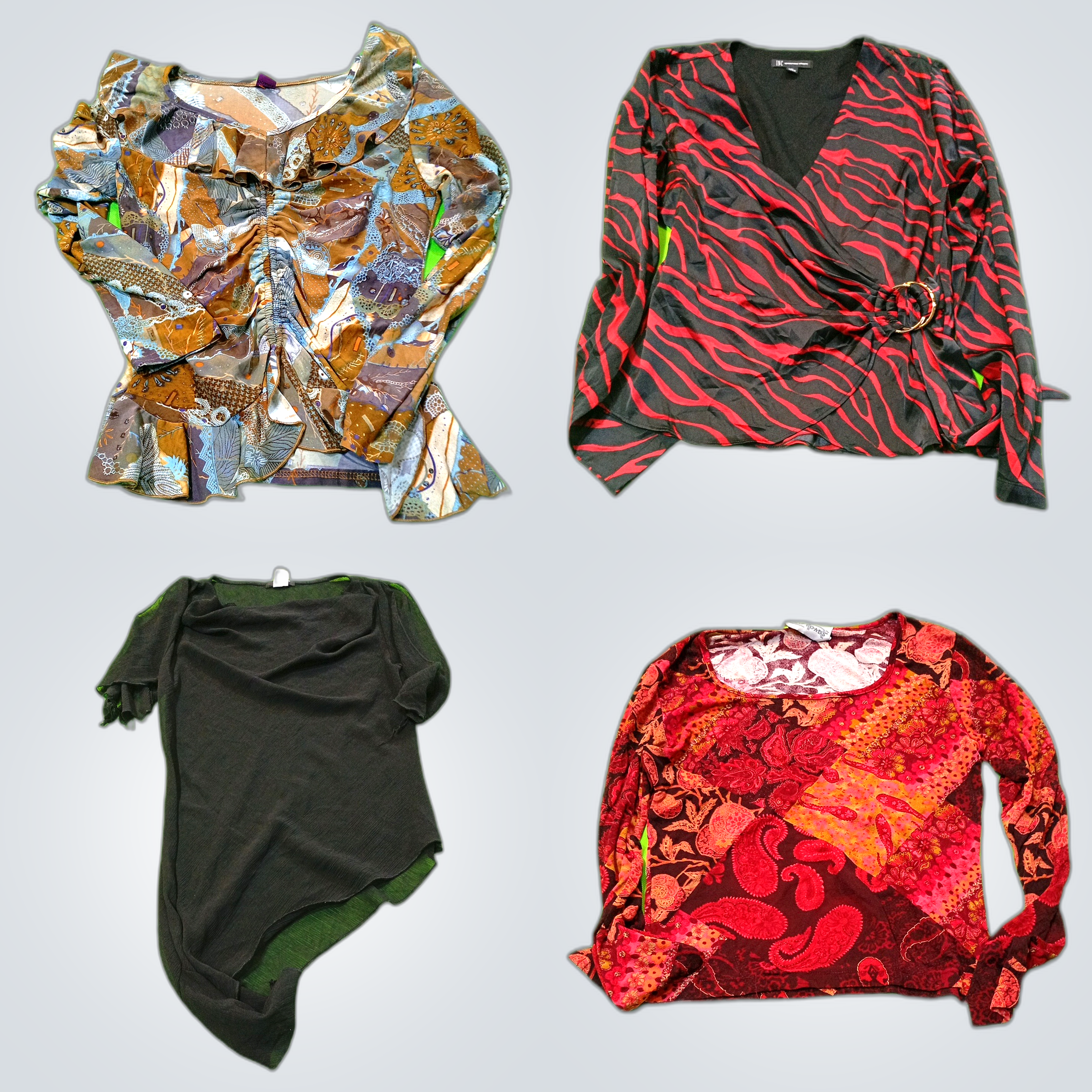 Bebe ROXY Bundle 10 Pc Women's Fashion Blouses Top..