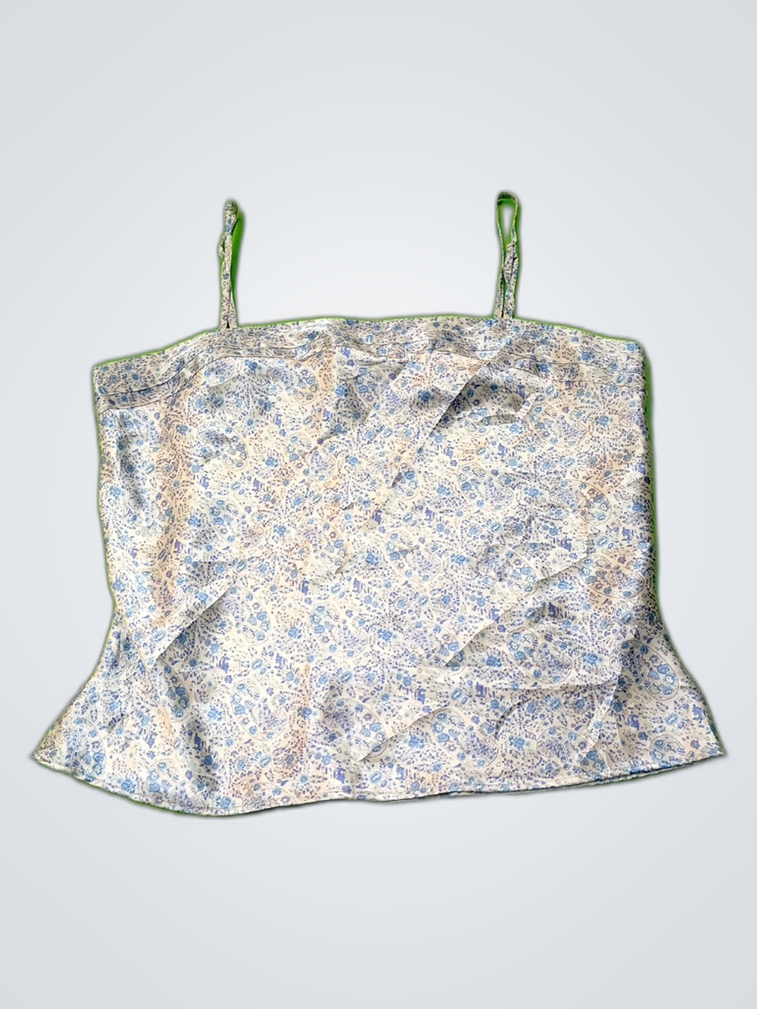 Florale Satin-Trägershirt