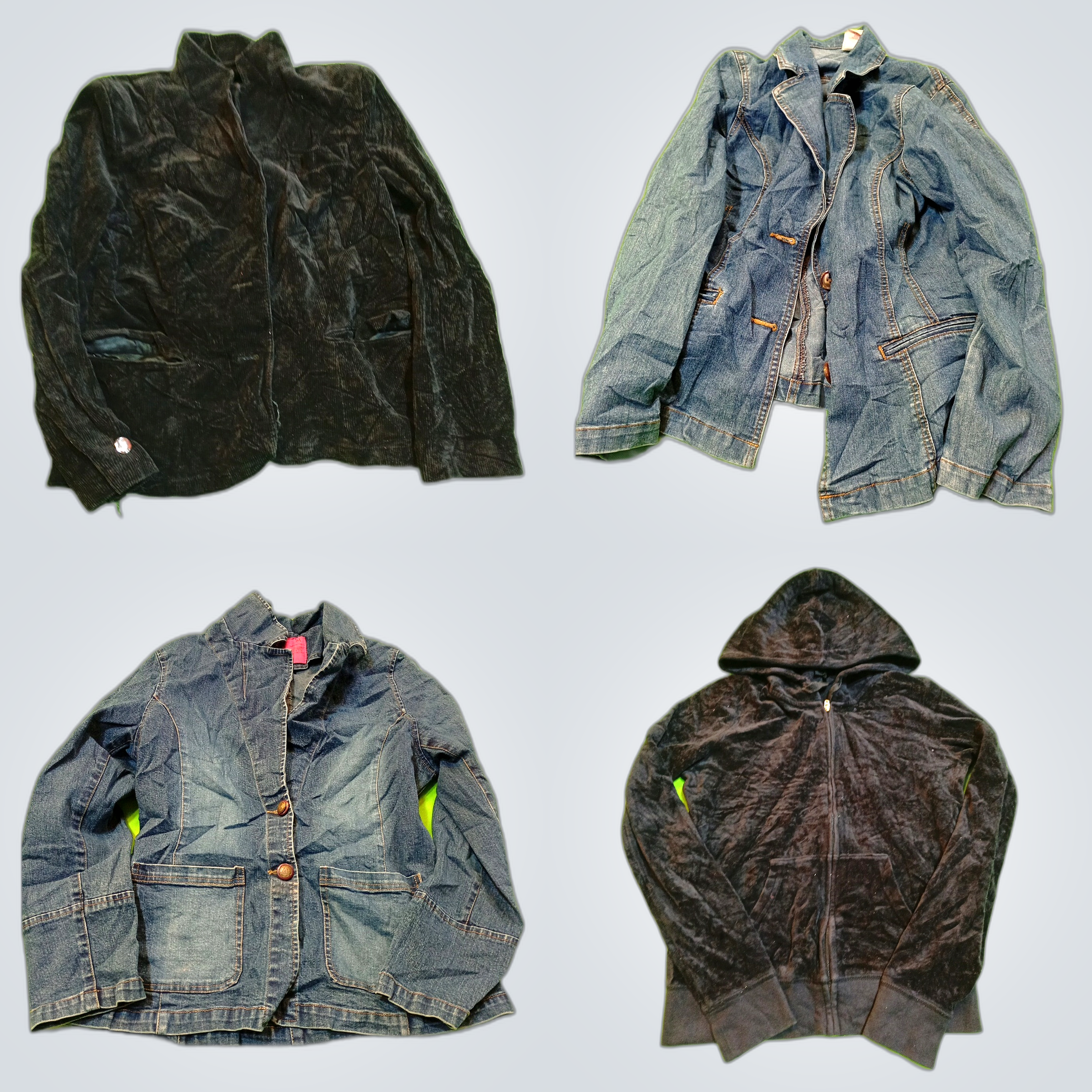 Velvet Hoodie & Denim Jacket Bundle - Juicy Coutur..