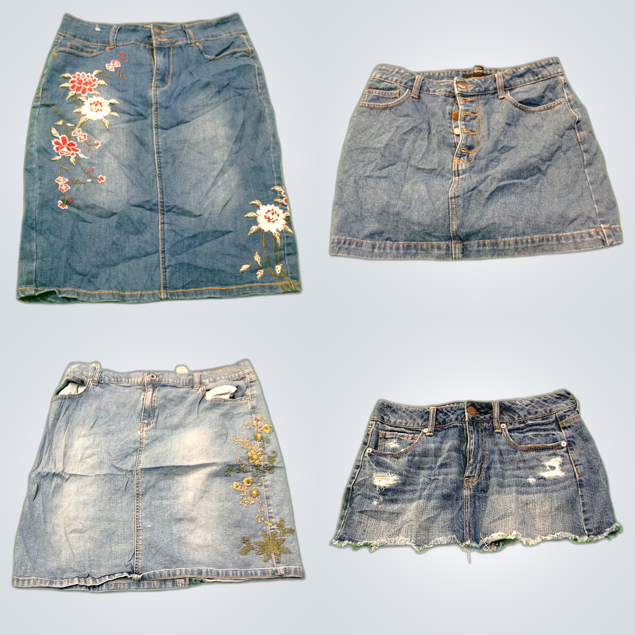 Lot de jupes en denim légèrement utilisées - Ameri..