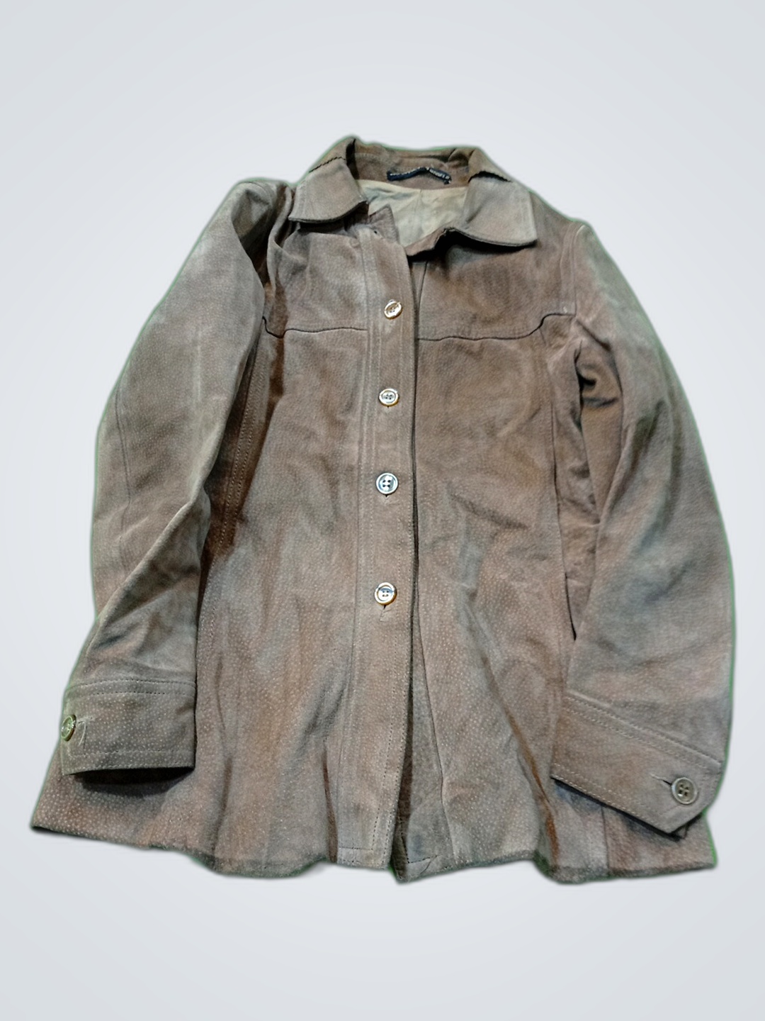 Braune Wildlederjacke