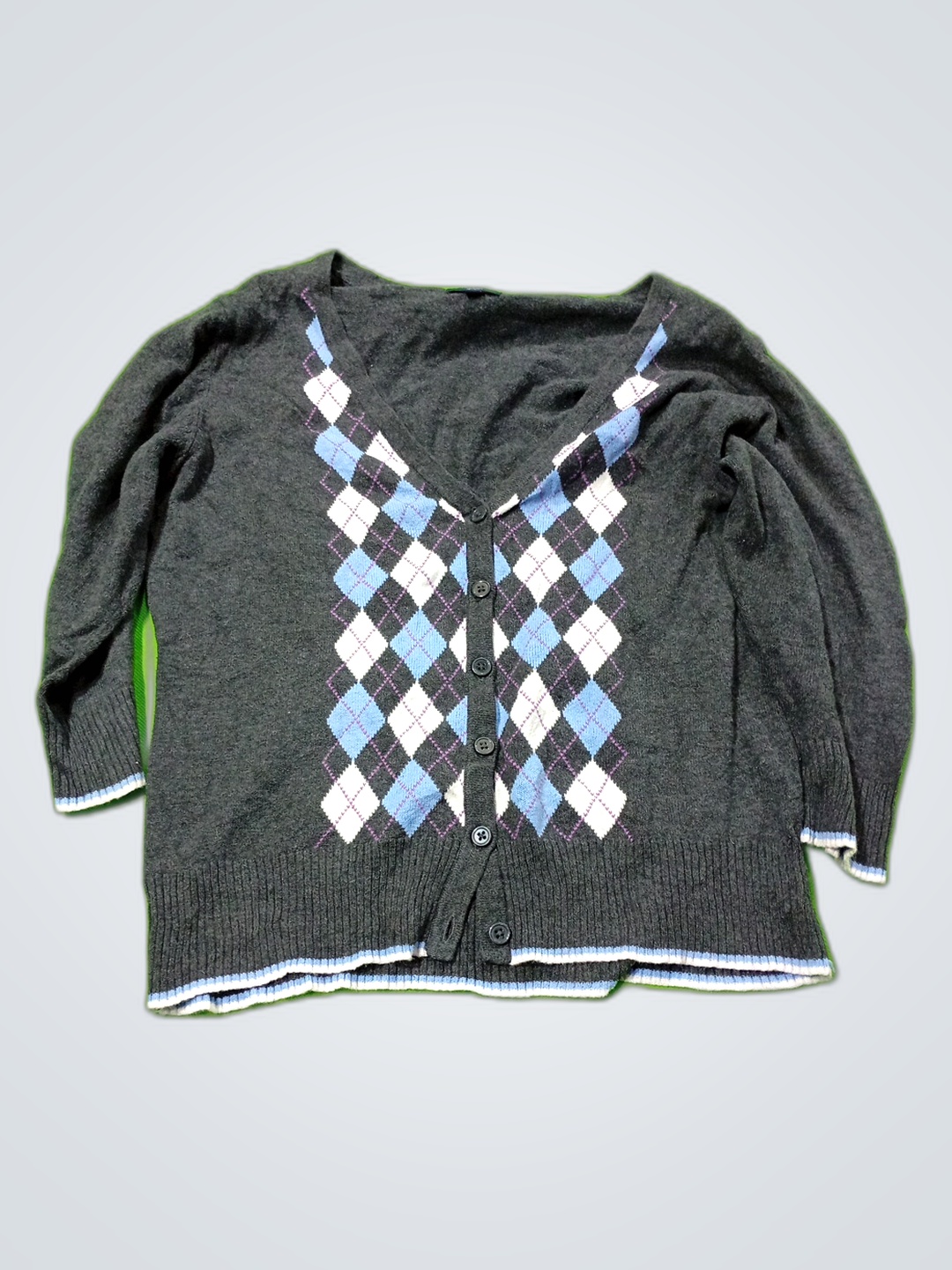 Cardigan Grigio Argyle