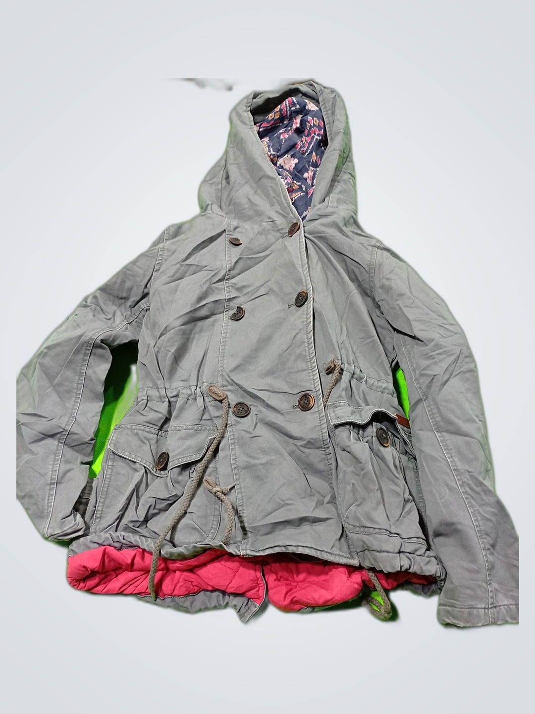 Roxy Gray Hooded Jacket