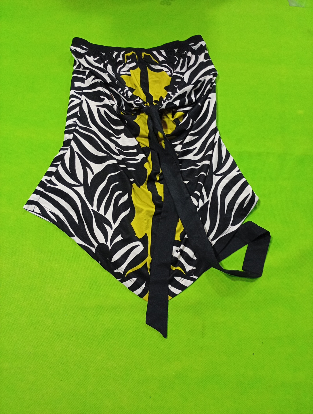 Gonna avvolgente a stampa zebra