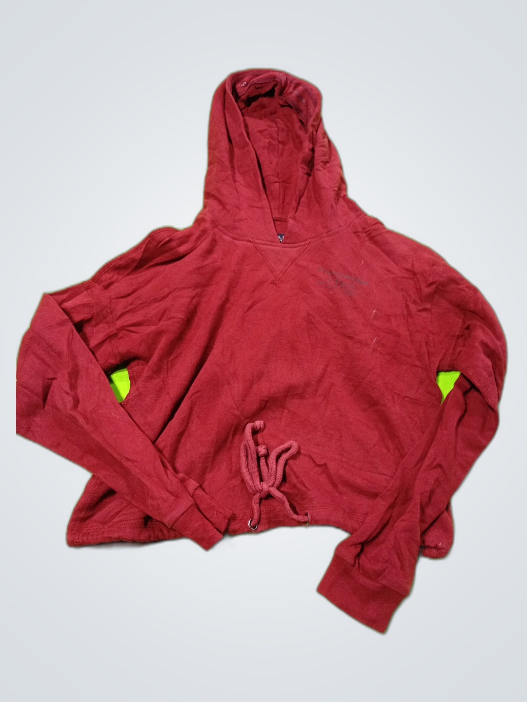 Abercrombie & Fitch Felpa Rossa con Cappuccio