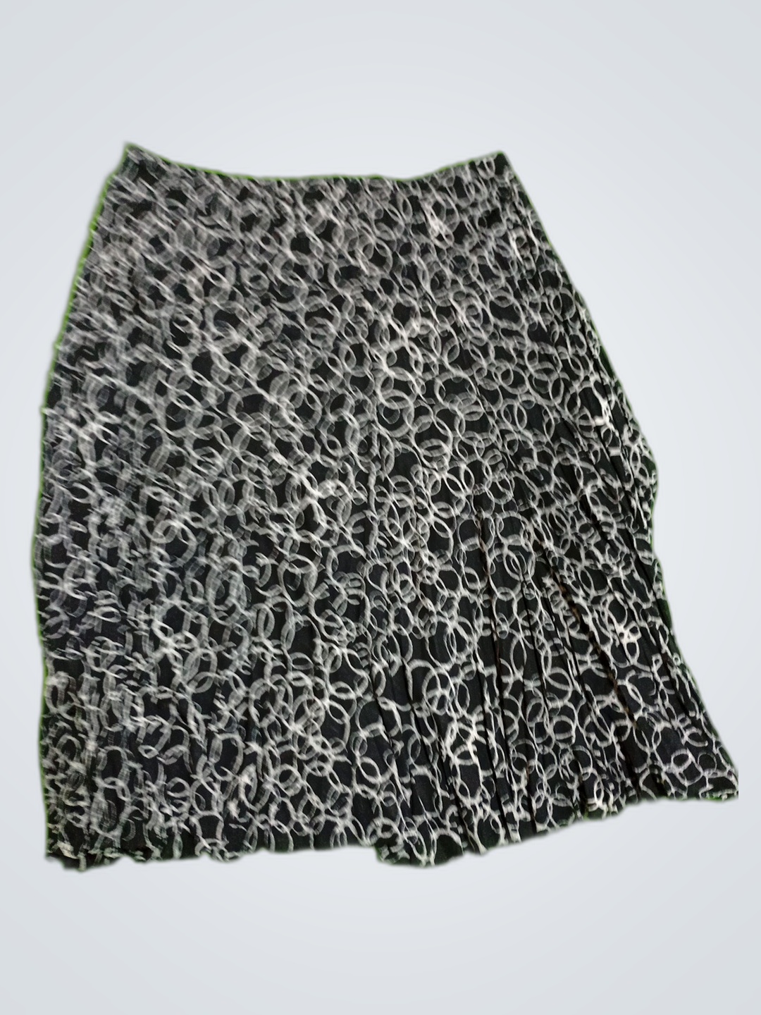 Black and White Floral Skirt