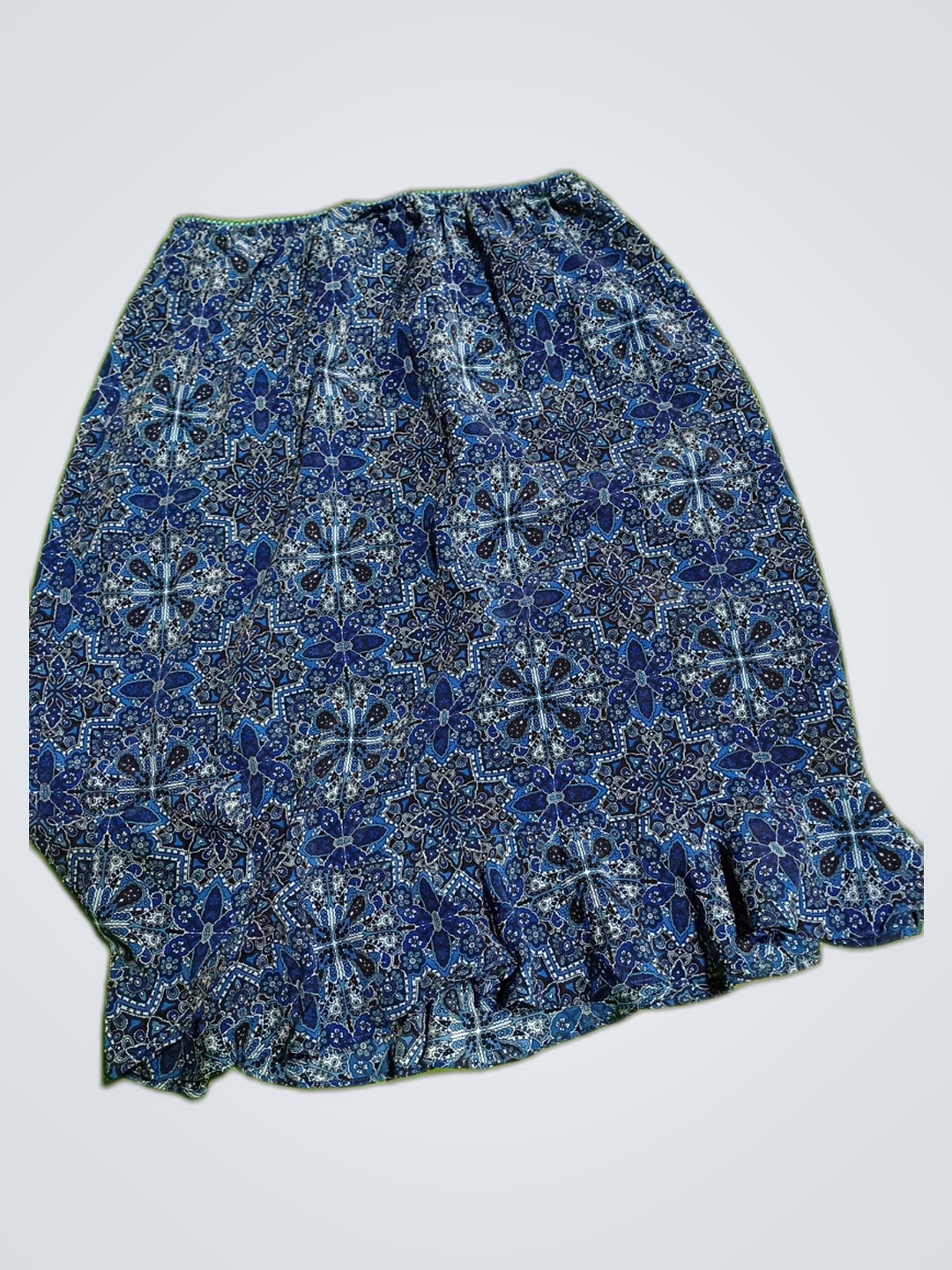 Gonna Maxi Stampata Blu Venezia