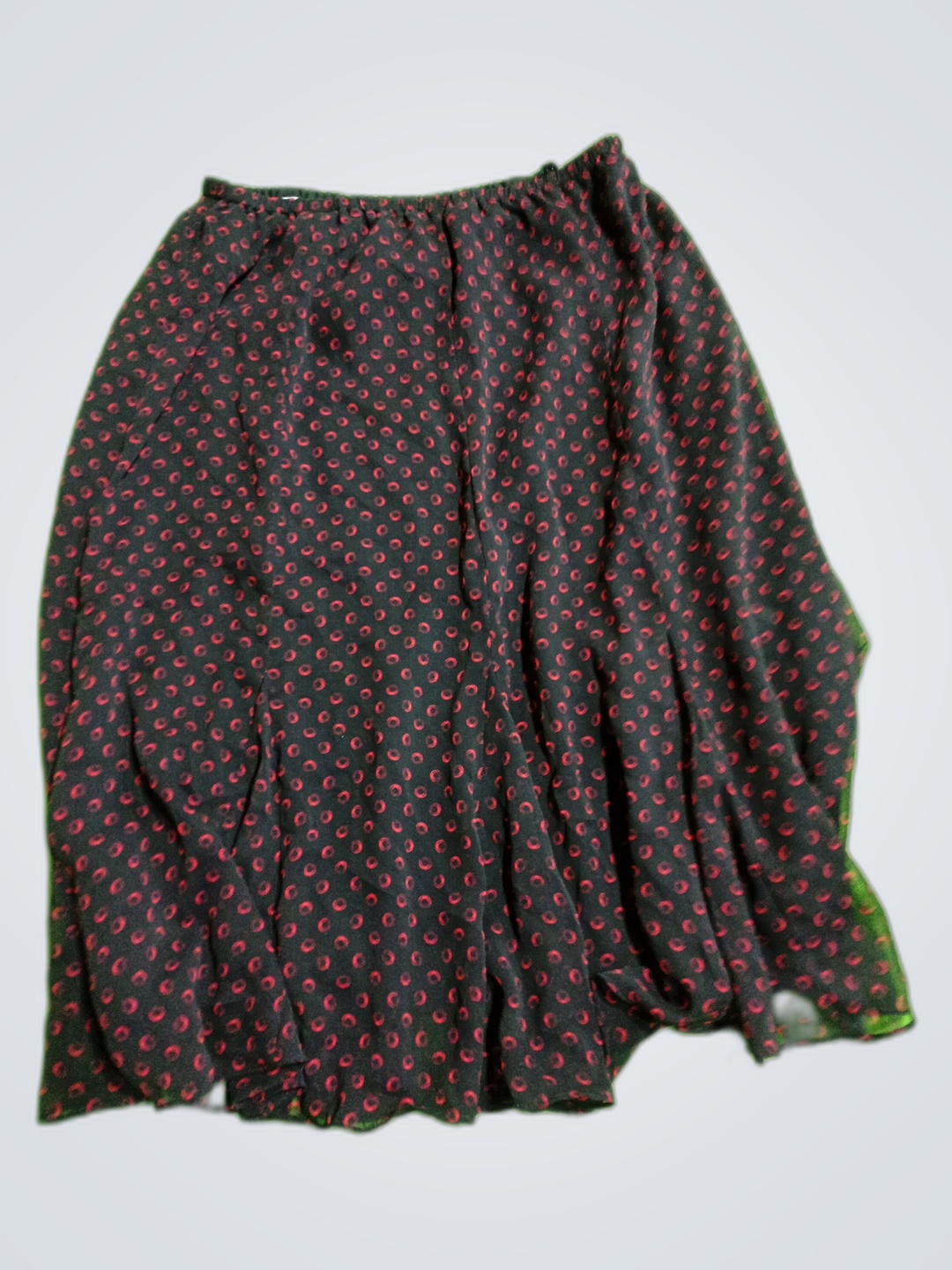 Black skirt with red dots