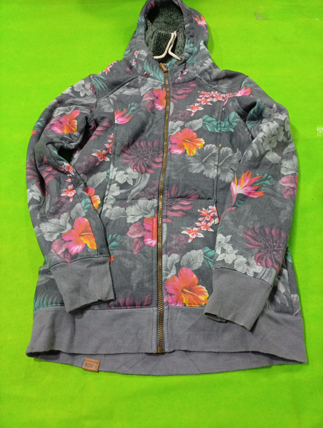 Giacca con cappuccio floreale Roxy