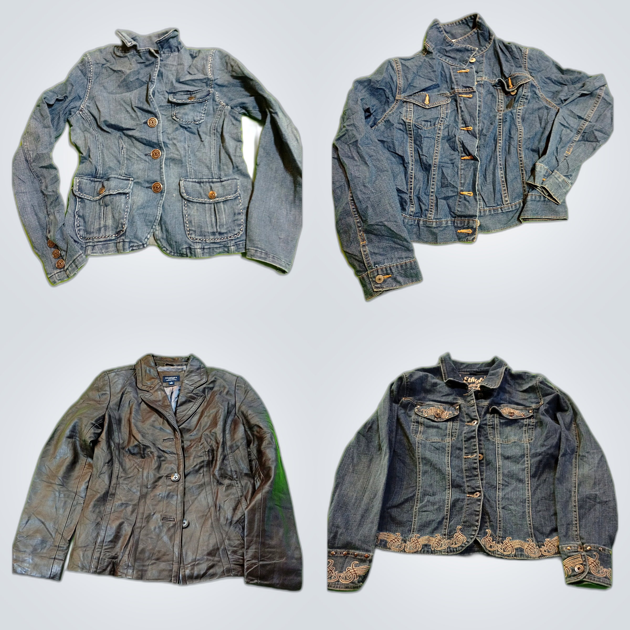 Denim & Leather Jacket Bundle - Live a Little, Eig..