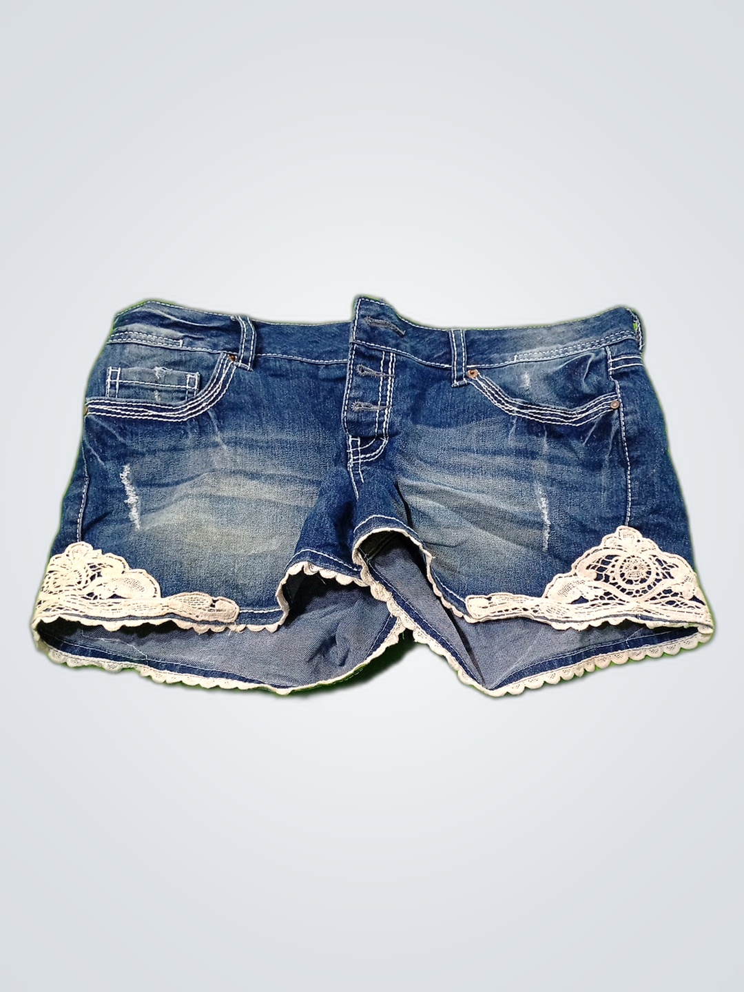 Shorts in denim ametista
