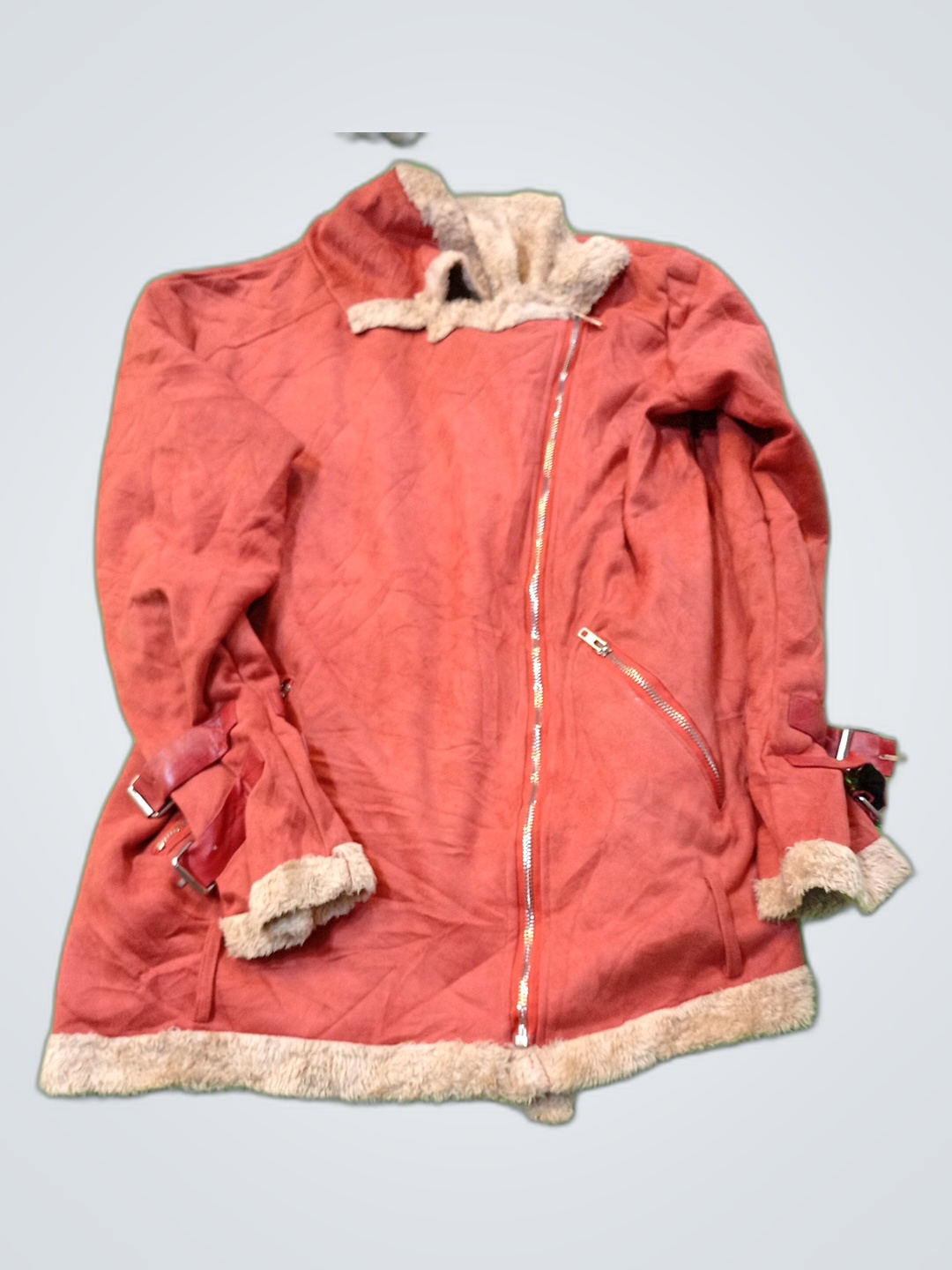 Pink Jacket with Fur Trim