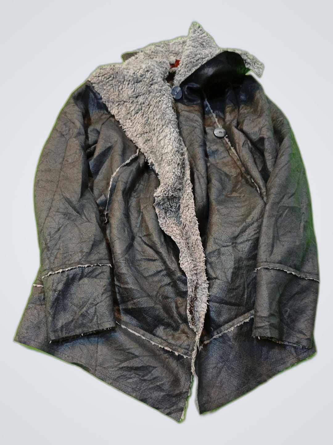 La Fée Maraboutée Faux Leather Fur Hood Jacket
