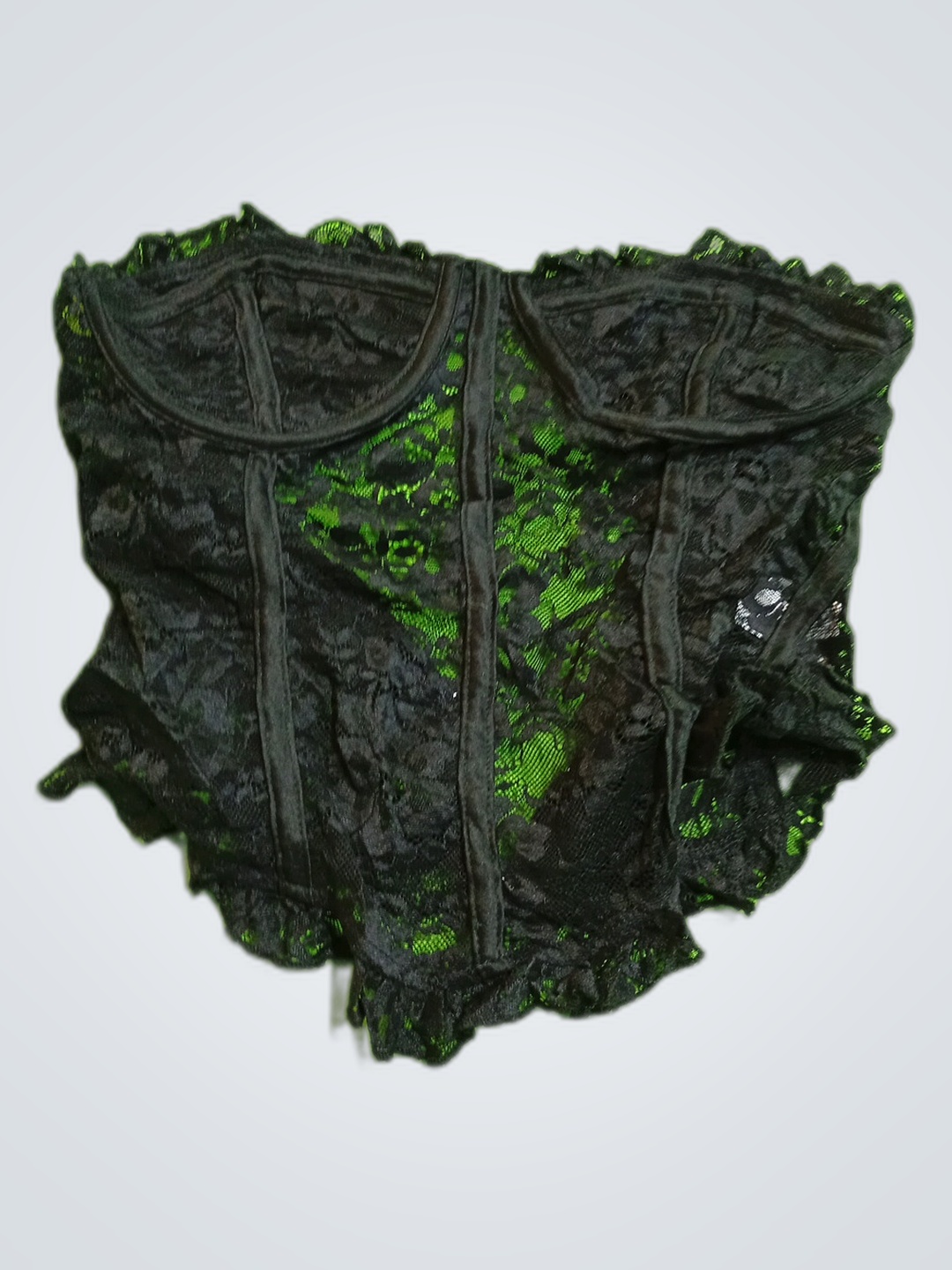 Schwarzes Spitzen-Bustier