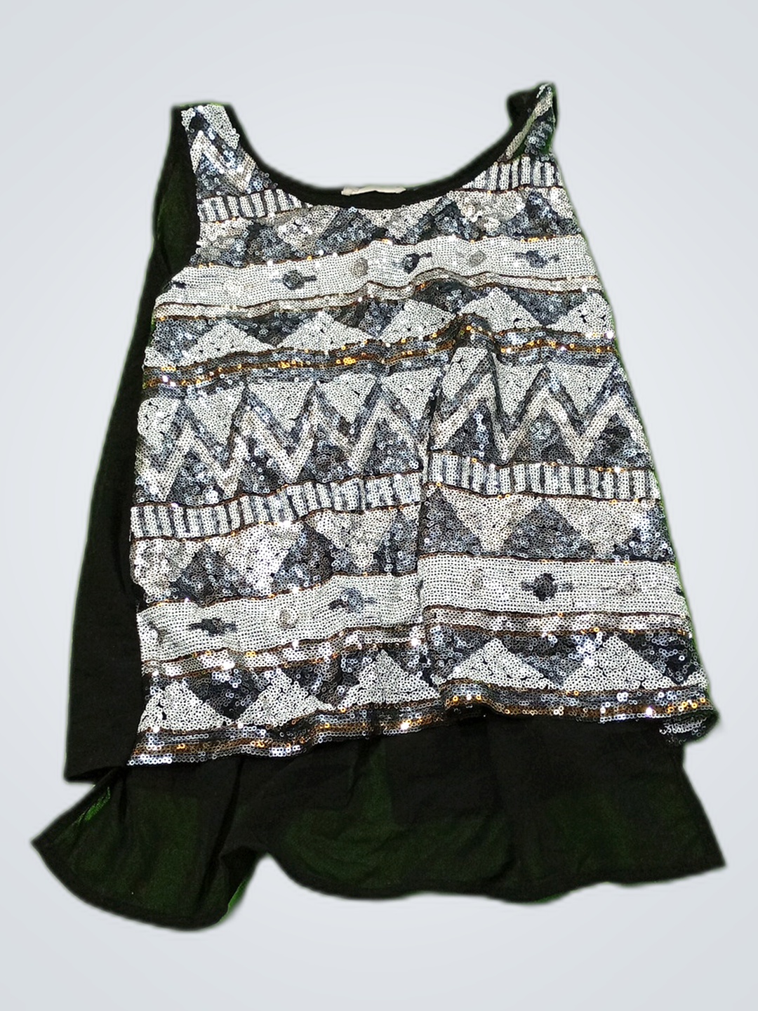 Canotta con paillettes