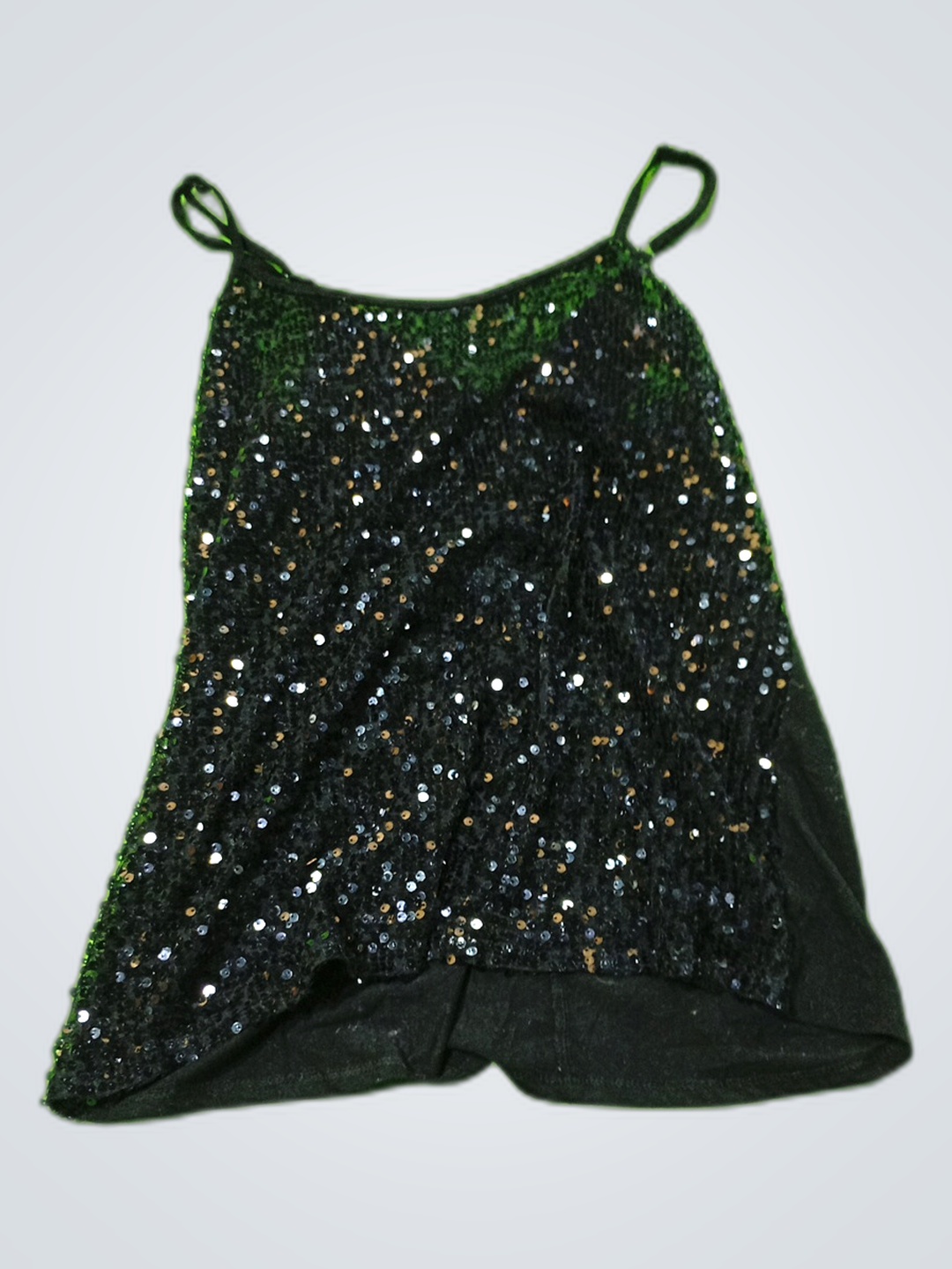 No Boundaries Top Cami Nero con Paillettes