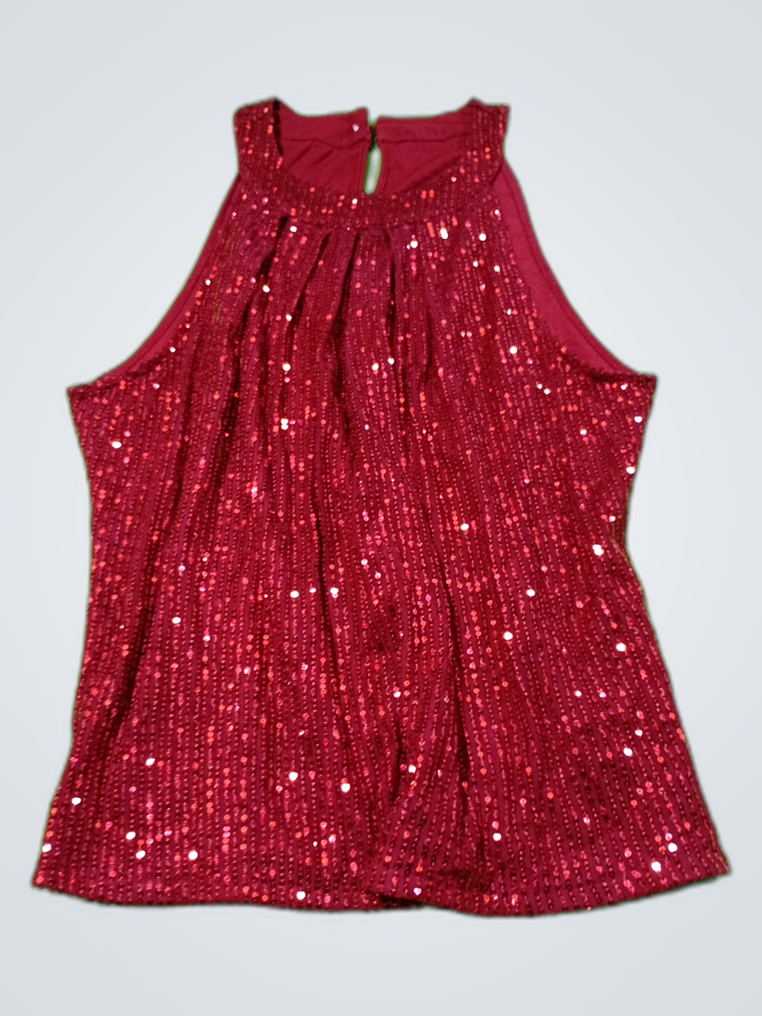 Vestido Vermelho com Lantejoulas