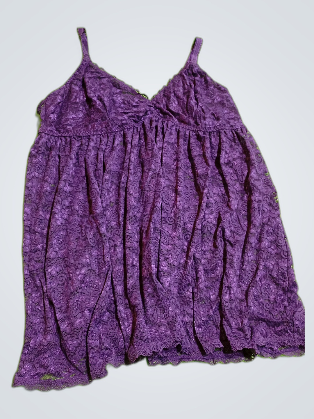 Camisola de Renda Roxa