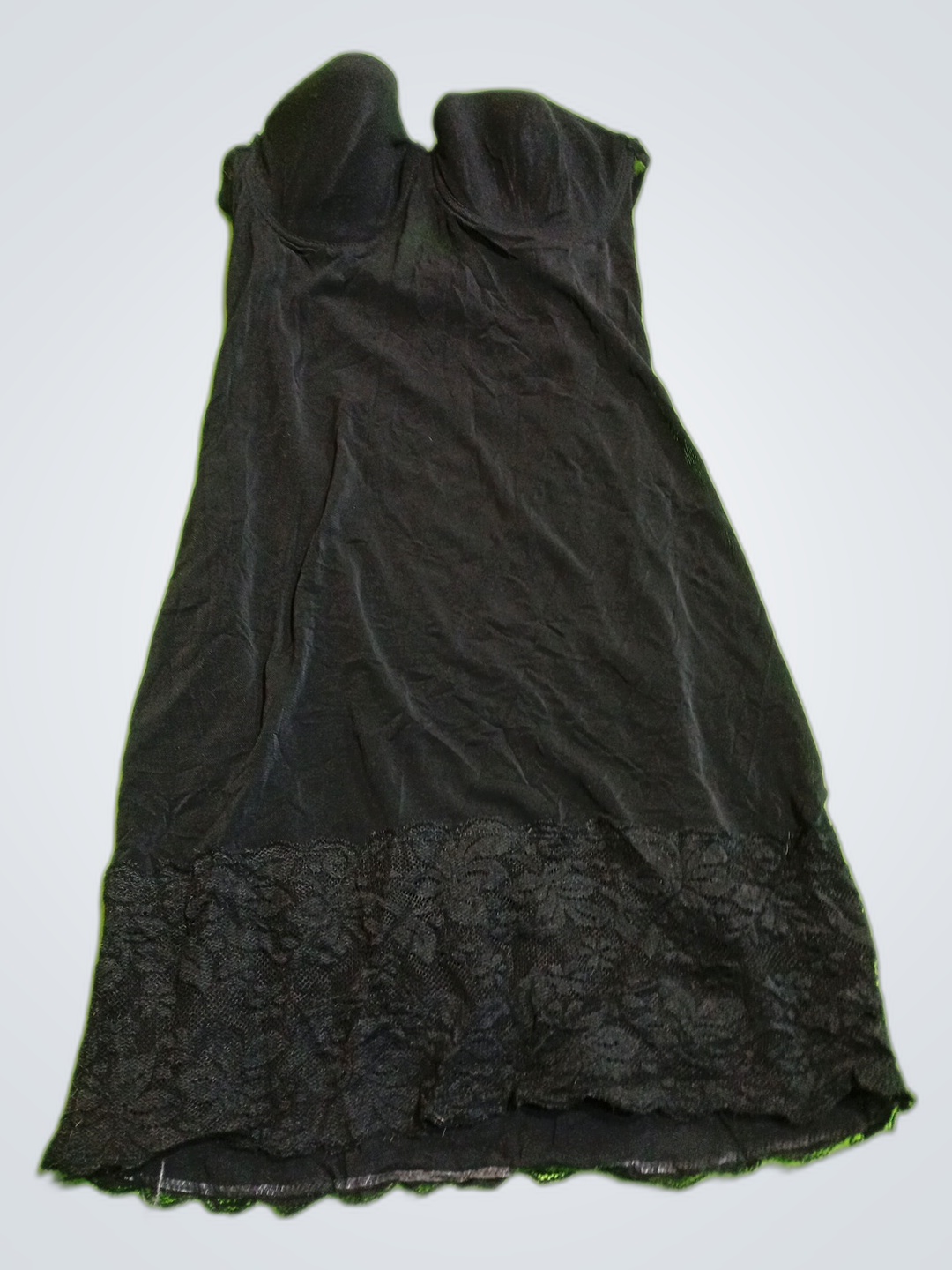 Black Lace-Trimmed Dress
