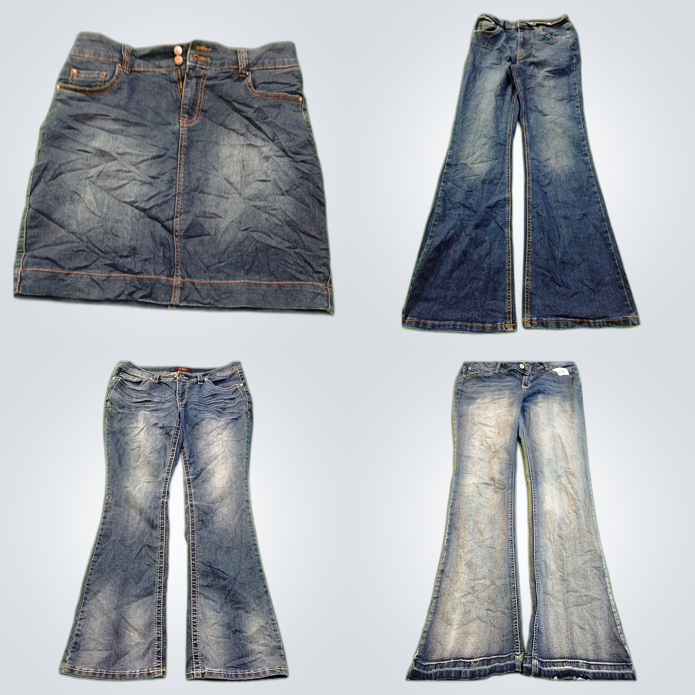 NY Jeans, BKE & More Denim Bundle: Skirts & Flare ..