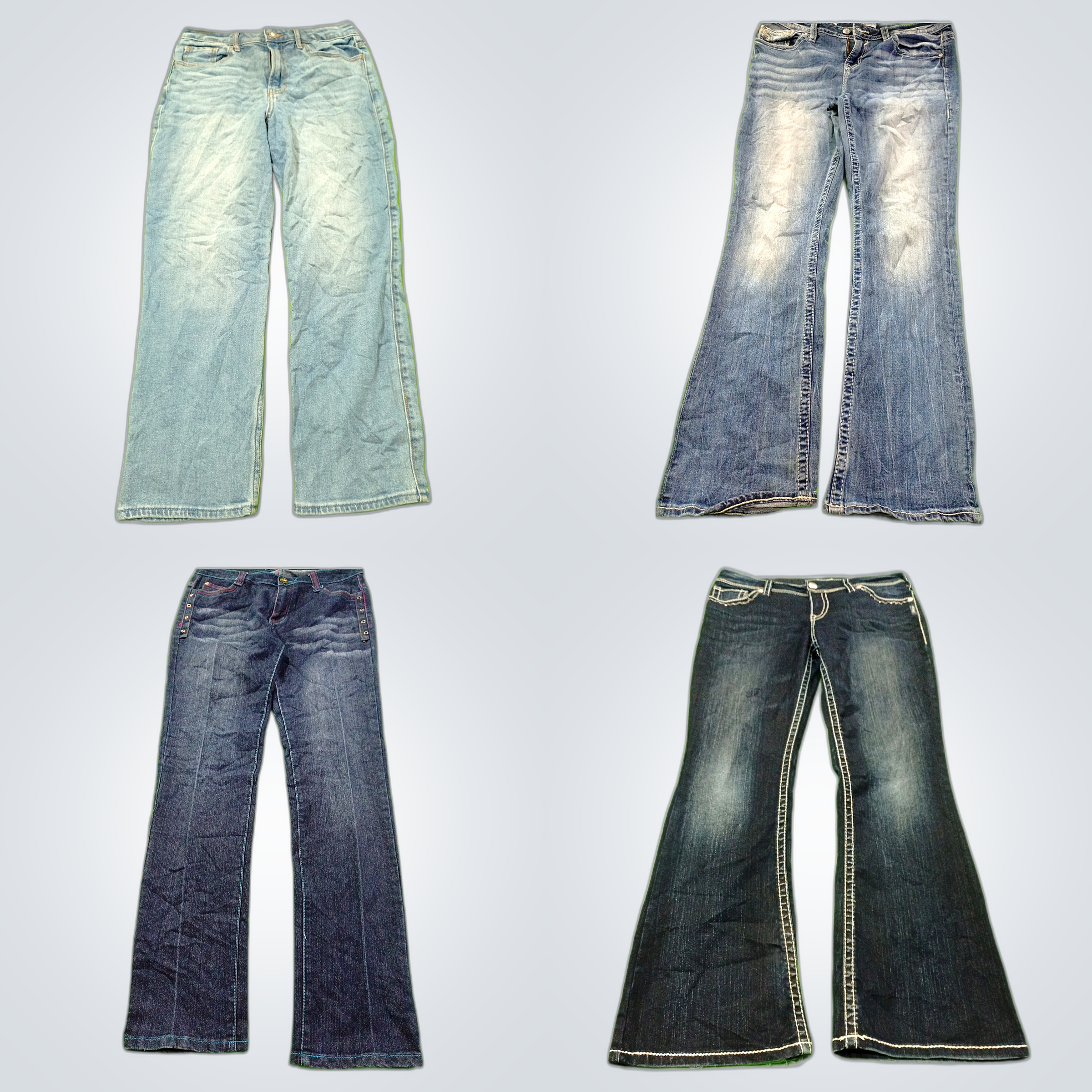 Flare & Straight Jeans Bundle - Wrangler, 7 For Al..