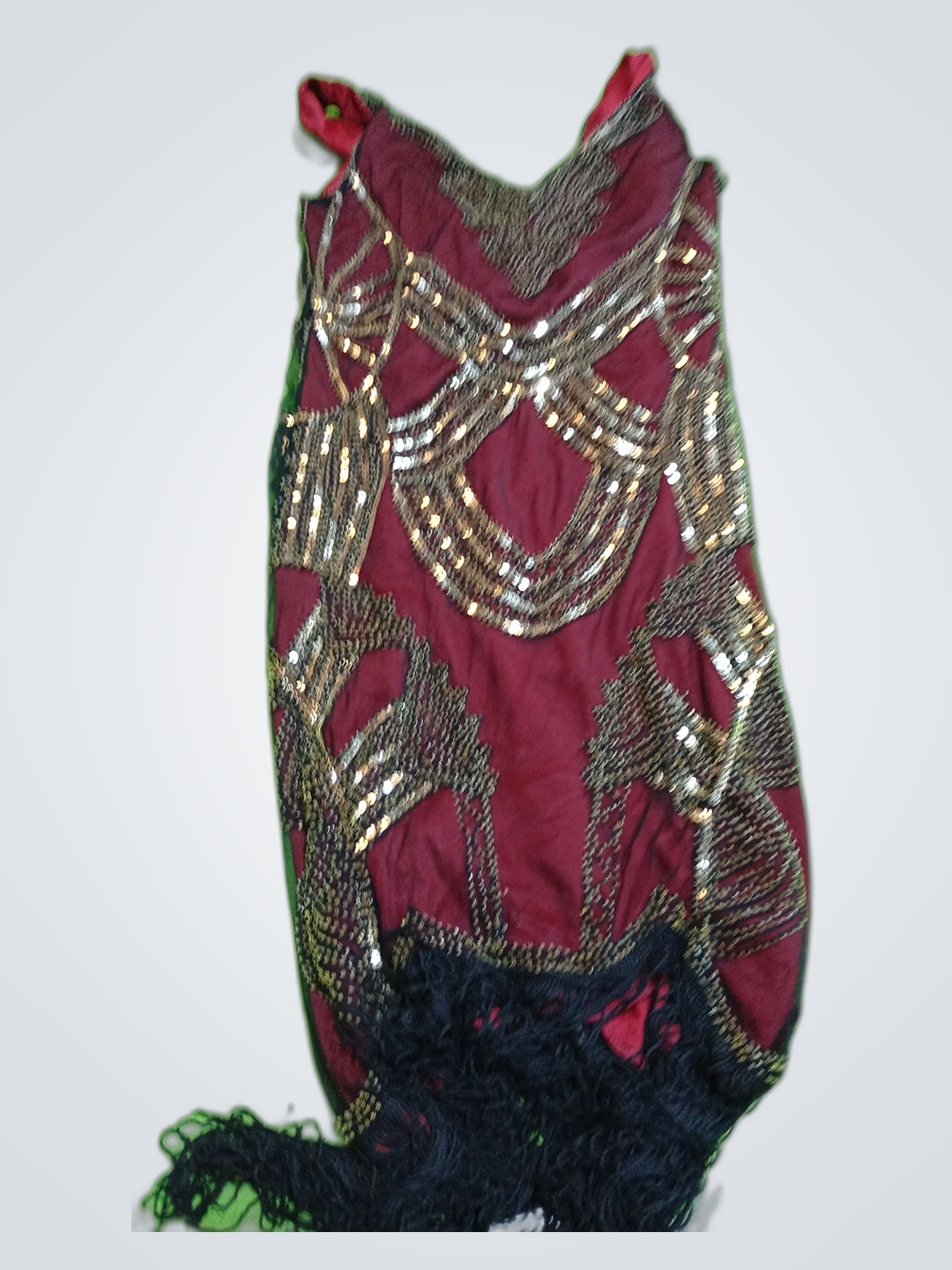 Glitzerndes rotes Oberteil