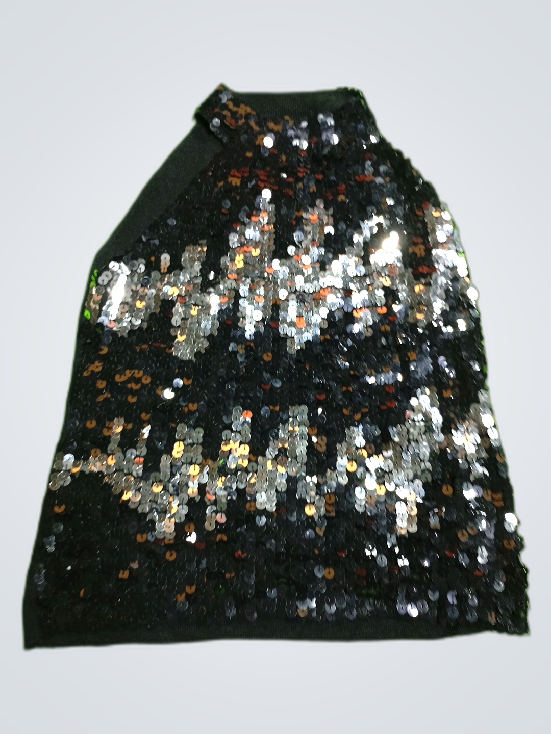 Pailletten Schwarzer Rock