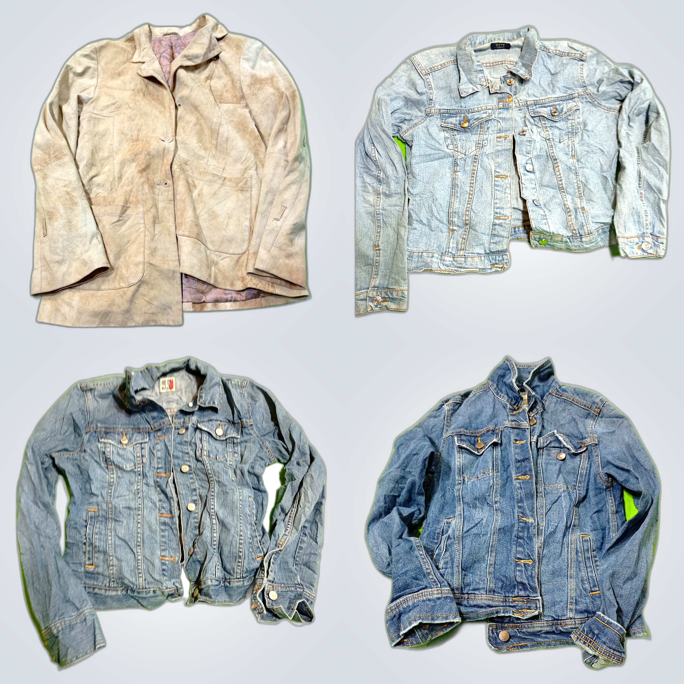 Ensemble de vestes en denim : Eddie Bauer, Faded G..