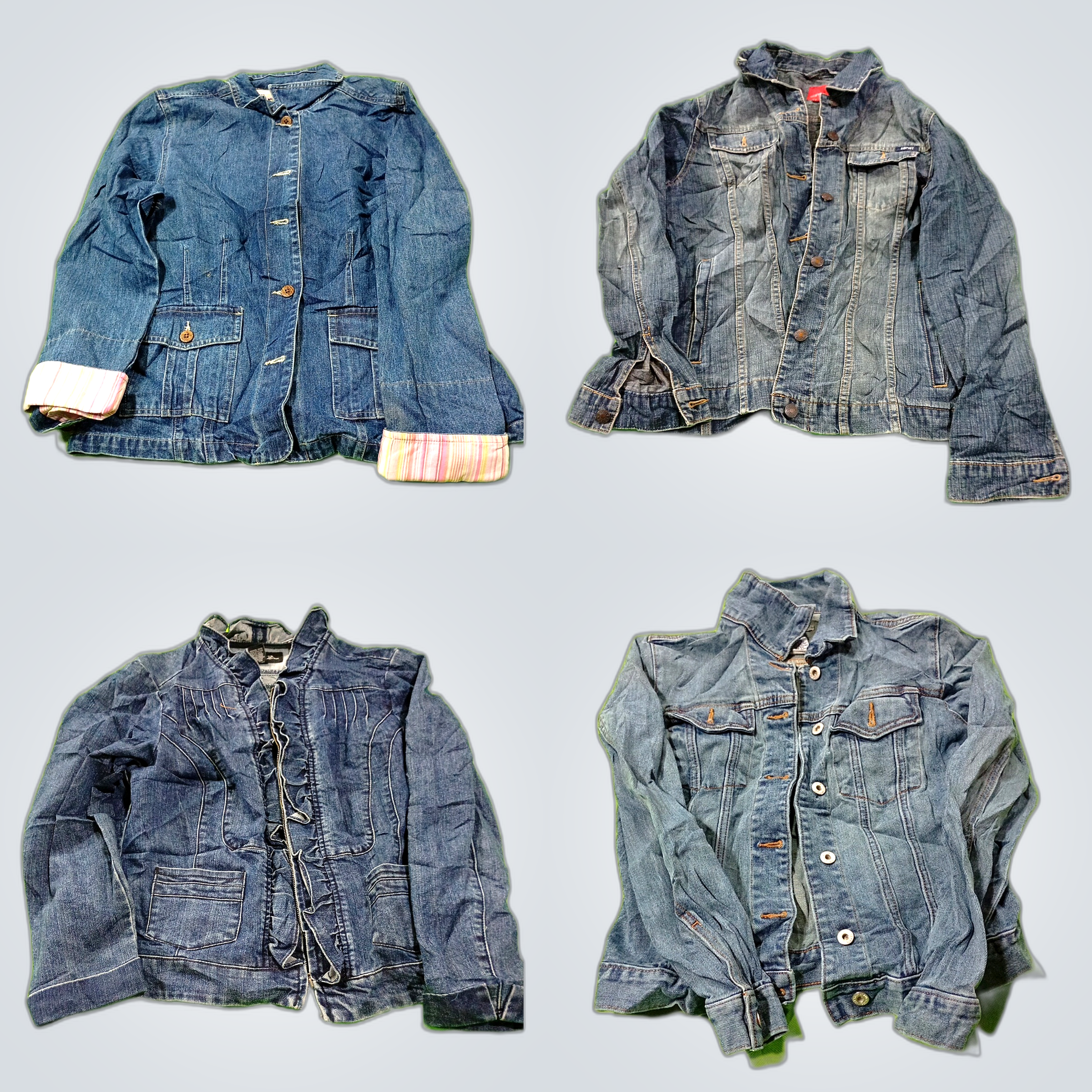Lot de vestes en denim de marque : Calvin Klein, D..