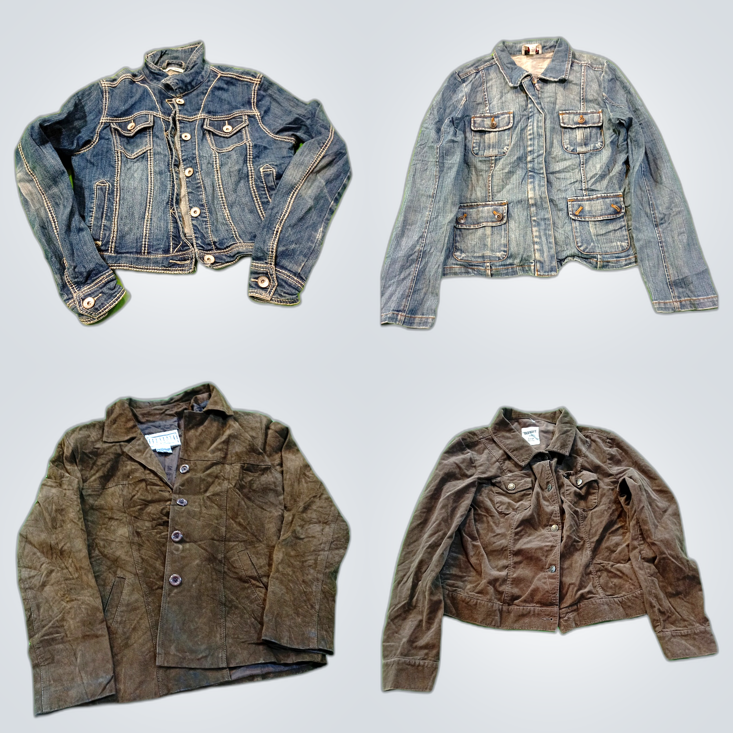 Ensemble de vestes en suède, cuir et denim - Marc ..