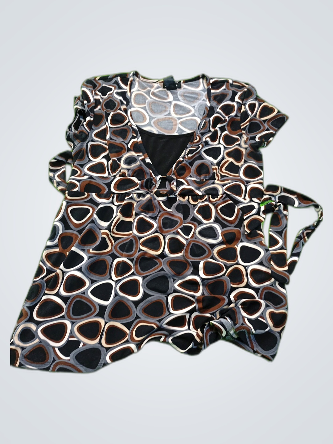 Blouse with Geometric Pattern
