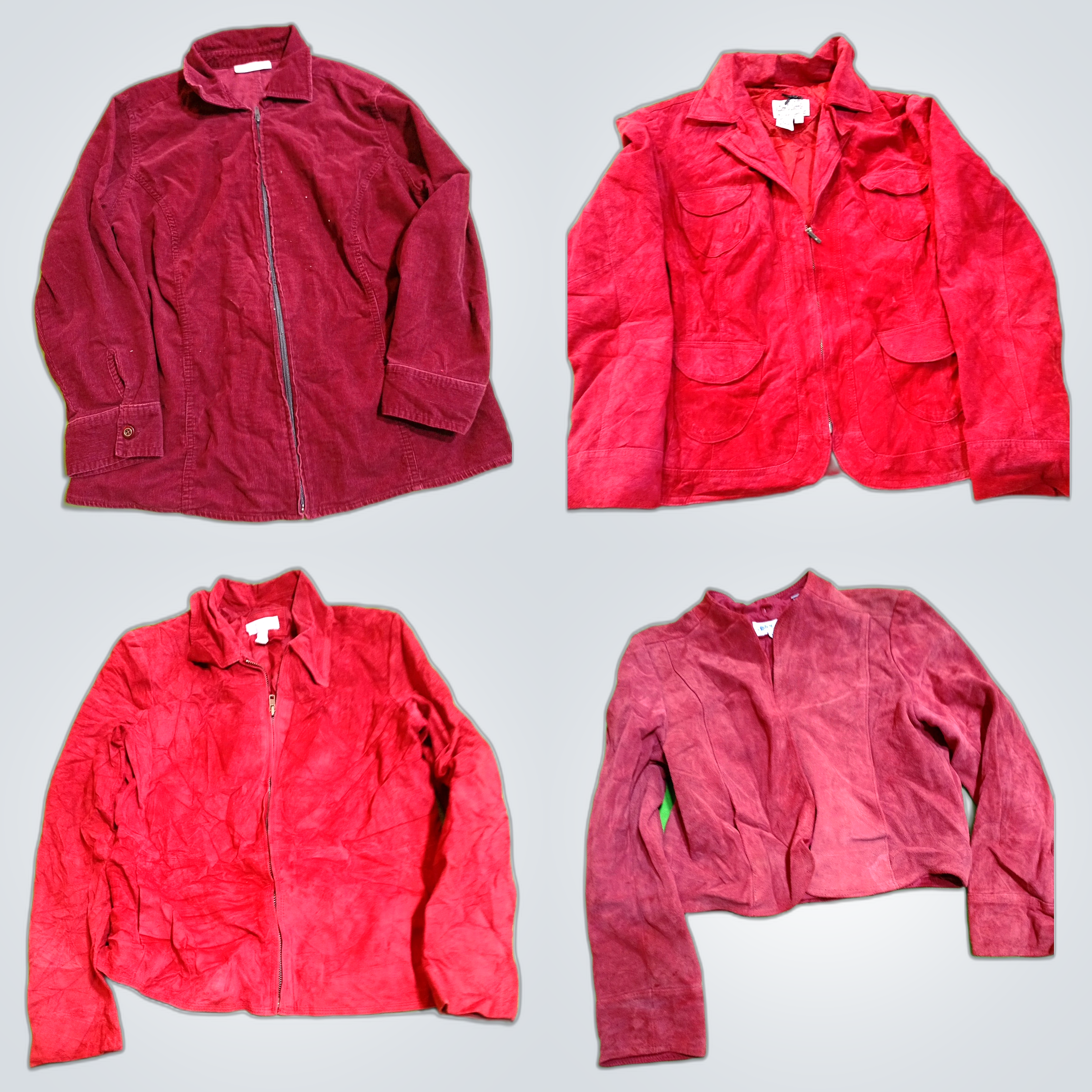 Red Suede & Leather Jackets Bundle - Rittmaster, a..