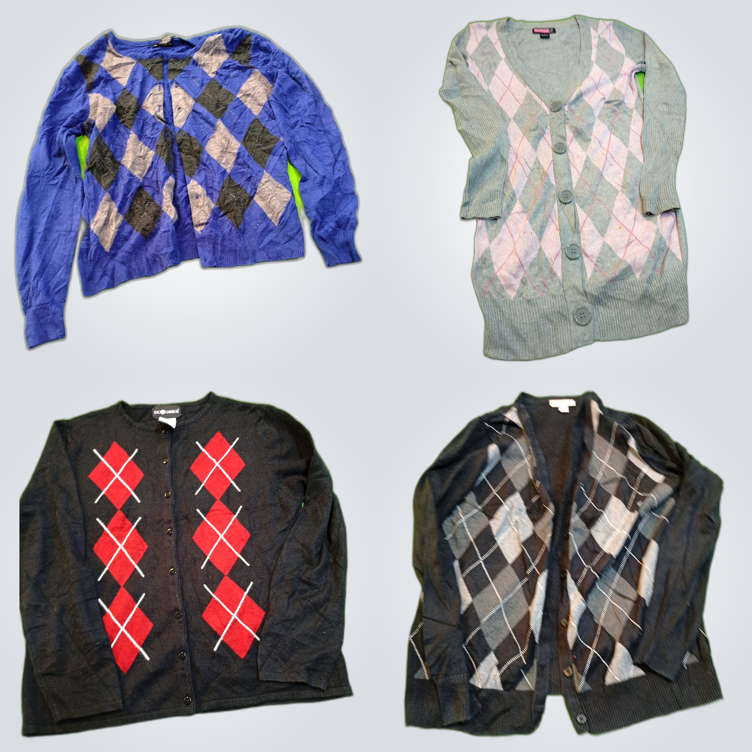 Argyle Cardigan Bundle: Falls Creek, Lands' End, M..