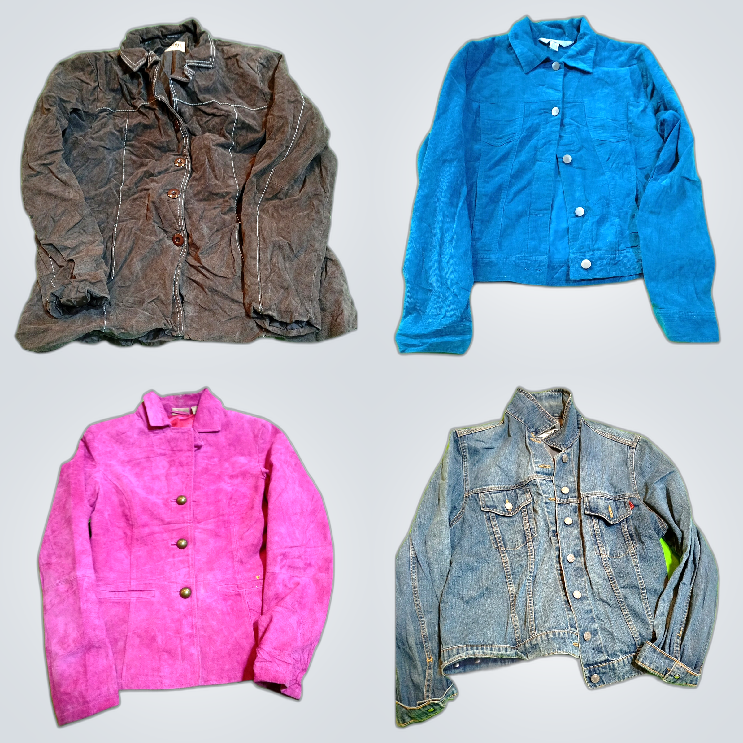 Denim & Leather Jacket Bundle - H&M, Northwest Woo..