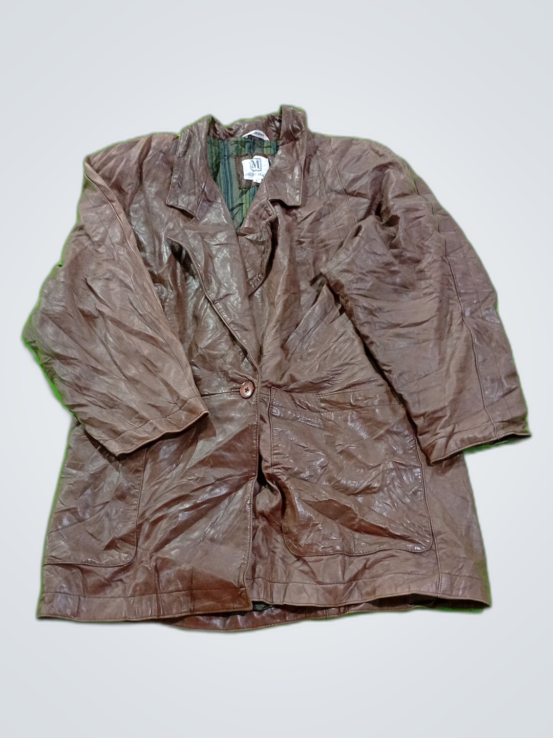 Bruno Magli Brown Leather Jacket
