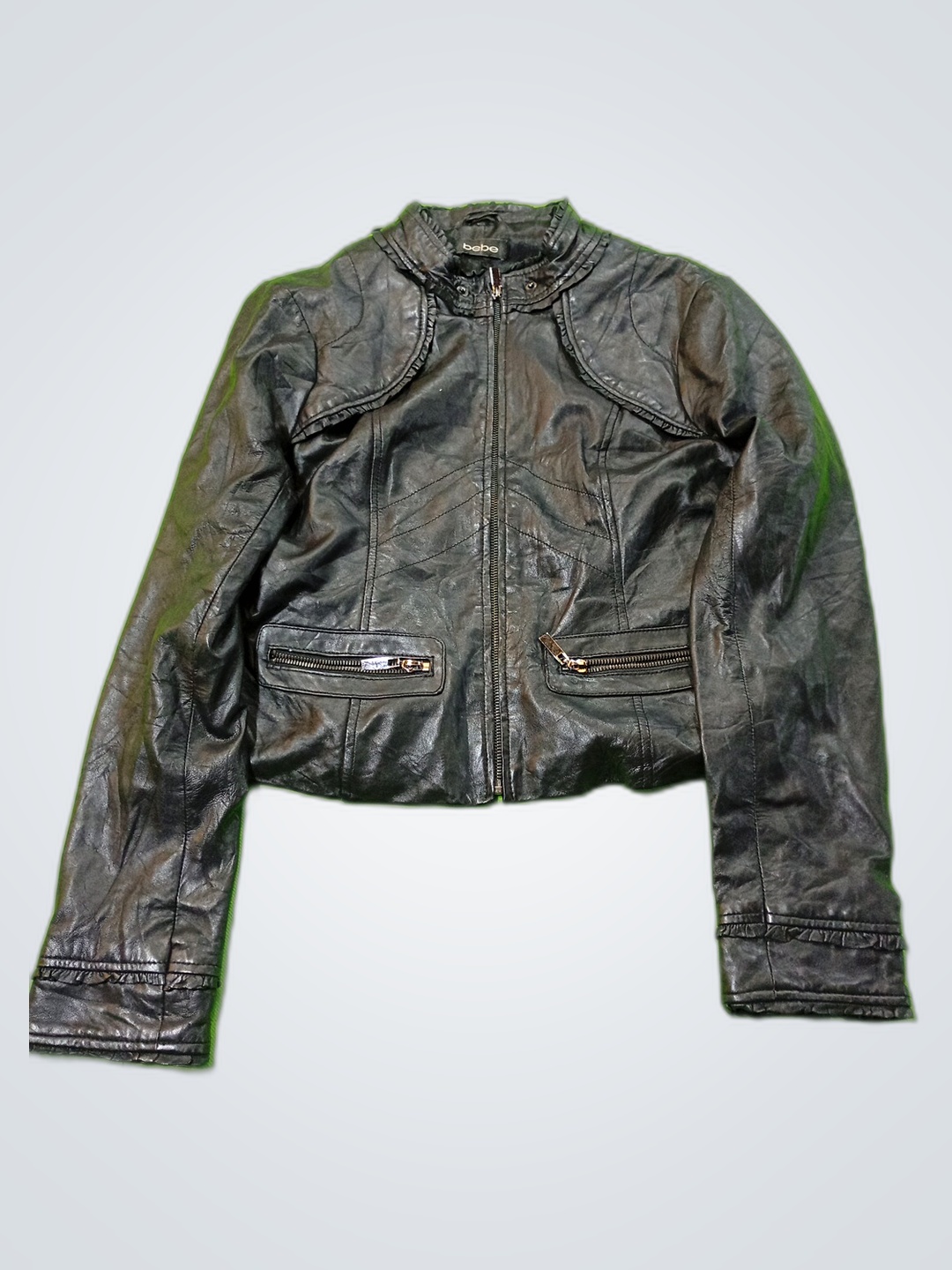 bebe Black Leather Jacket