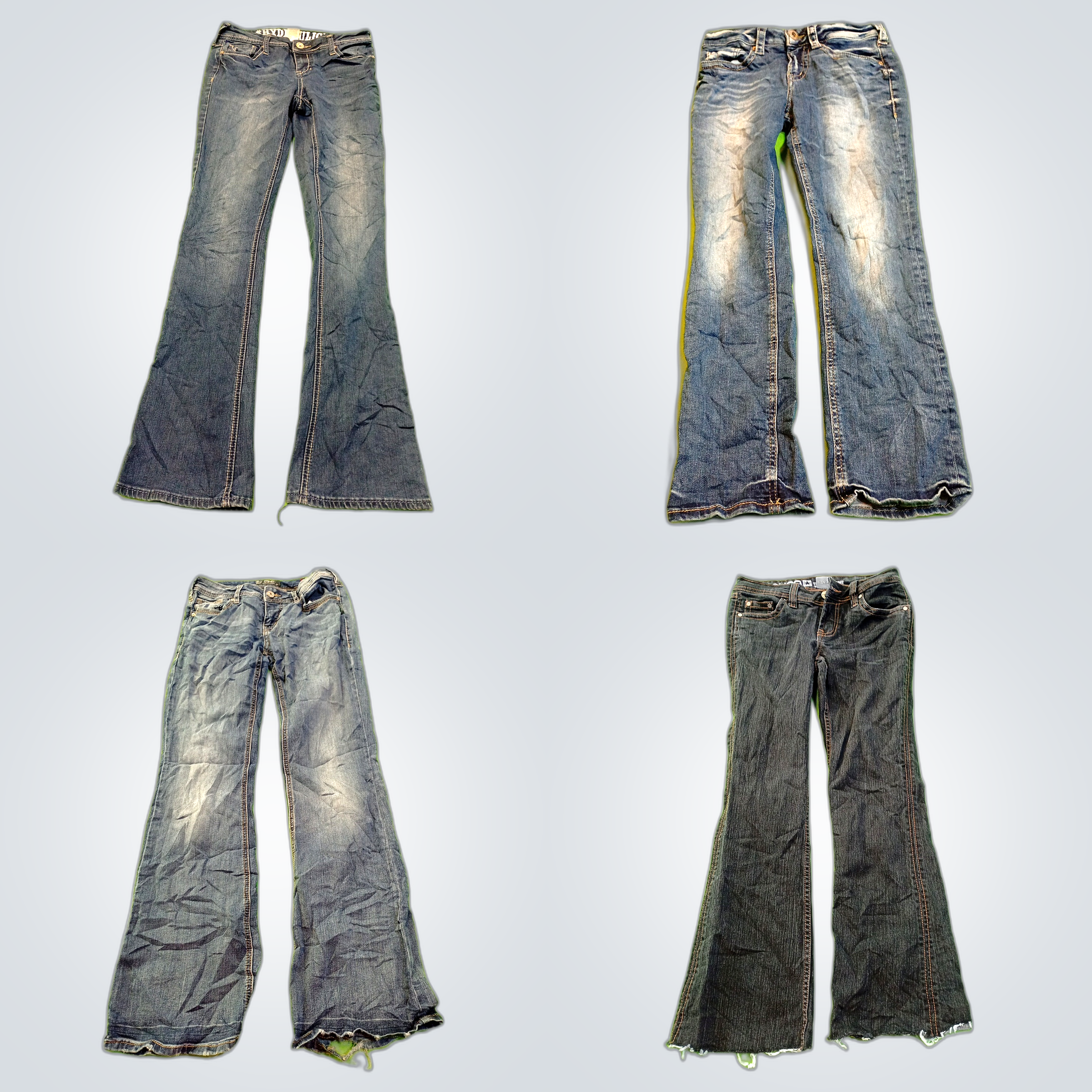 Ensemble de 9 jeans en denim Lei, Laguna, Big Star..