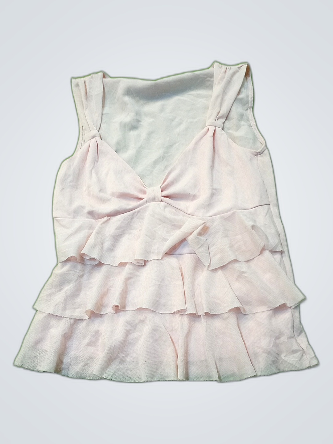 Pink Ruffled Tank Top