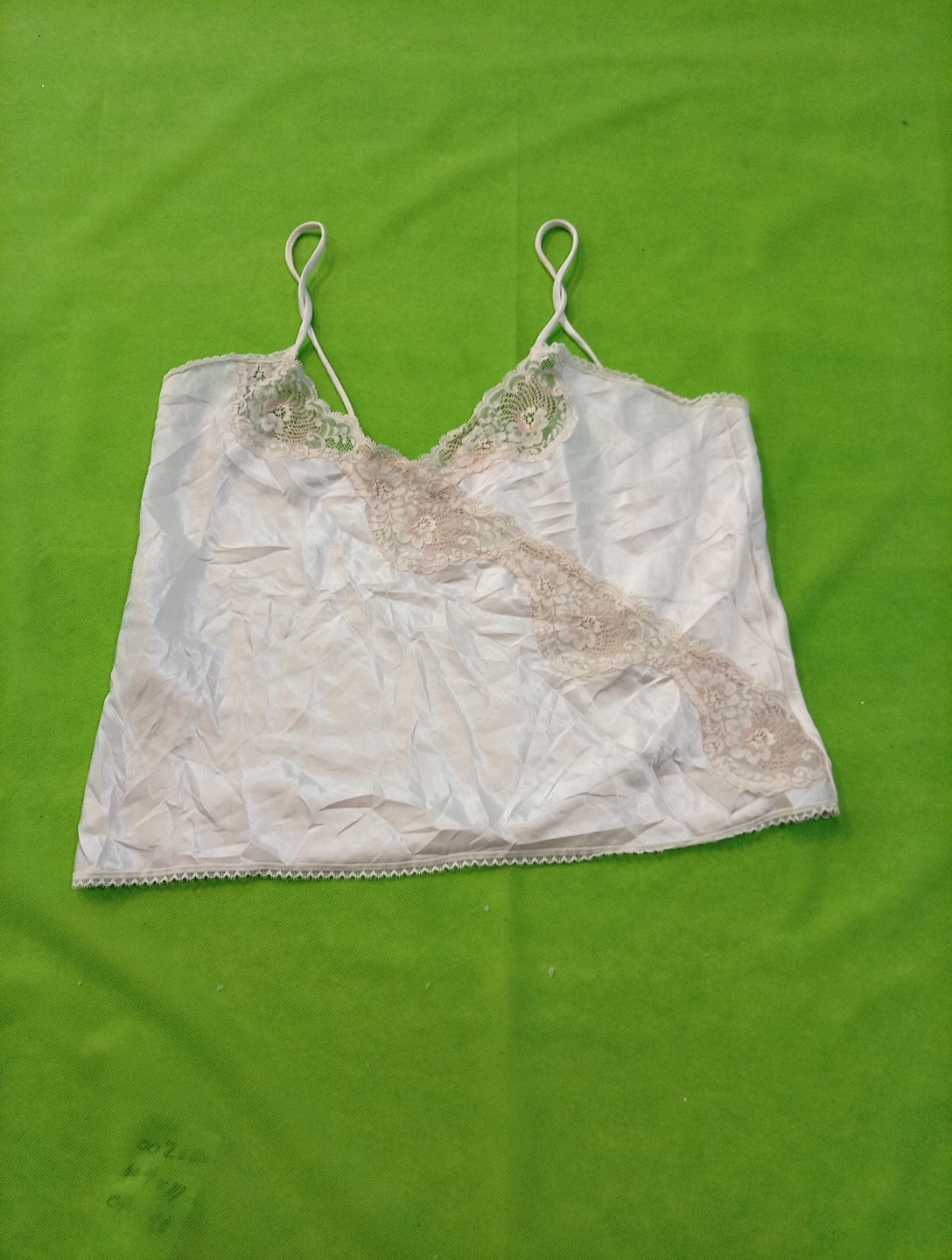 Lace Trimmed Silk Camisole