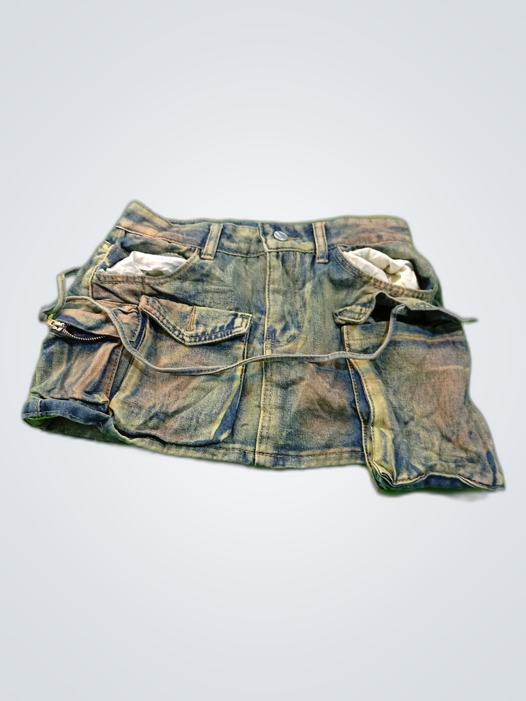 Denim Cargo Shorts